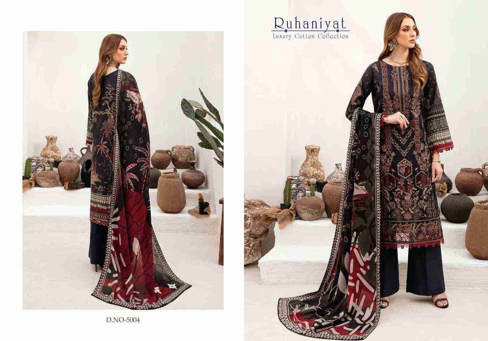 Ruhaniyat Vol-5 By Fashid Wholesale 5001 To 5006 Series Beautiful Suits Colorful Stylish Fancy Casual Wear & Ethnic Wear Pure Cotton Embroidered Dresses At Wholesale Price