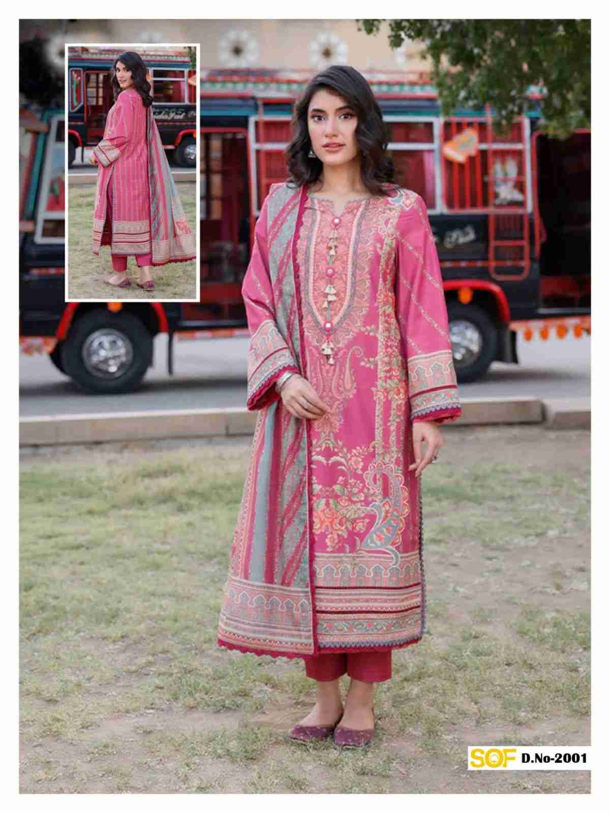 Ayra.B Vol-2 By Shree Om Fab 2001 To 2006 Series Designer Pakistani Suits Beautiful Fancy Stylish Colorful Party Wear & Occasional Wear Pure Lawn With Embroidery Dresses At Wholesale Price