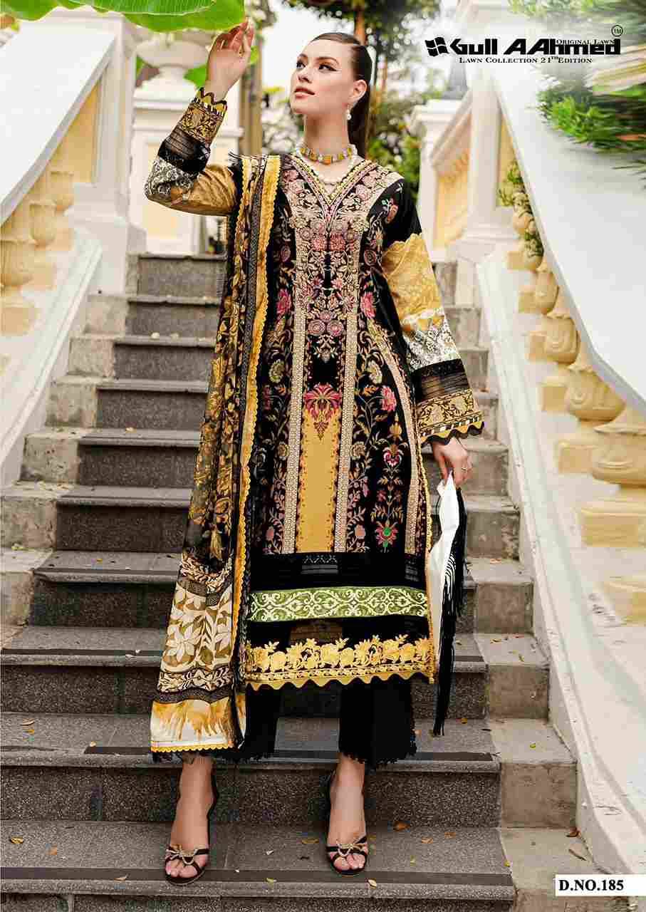 Gull Aahmed Lawn Collection Vol-21 By Gull Aahmed 185 To 190 Series Beautiful Festive Suits Stylish Fancy Colorful Casual Wear & Ethnic Wear Pure Lawn Dresses At Wholesale Price