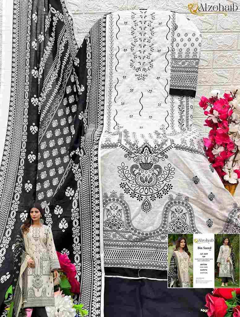 Bin Saeed Nx By Alzohaib 1029 To 1032 Series Beautiful Pakistani Suits Stylish Fancy Colorful Casual Wear & Ethnic Wear Pure Cotton Dresses At Wholesale Price