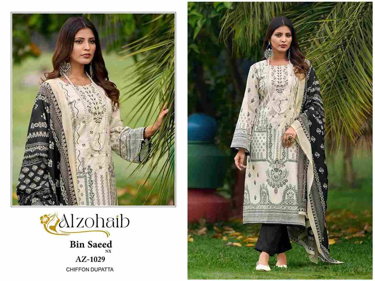 Bin Saeed Nx By Alzohaib 1029 To 1032 Series Beautiful Pakistani Suits Stylish Fancy Colorful Casual Wear & Ethnic Wear Pure Cotton Dresses At Wholesale Price