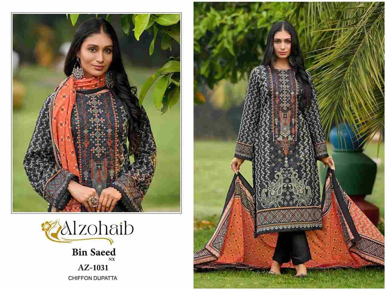 Bin Saeed Nx By Alzohaib 1029 To 1032 Series Beautiful Pakistani Suits Stylish Fancy Colorful Casual Wear & Ethnic Wear Pure Cotton Dresses At Wholesale Price