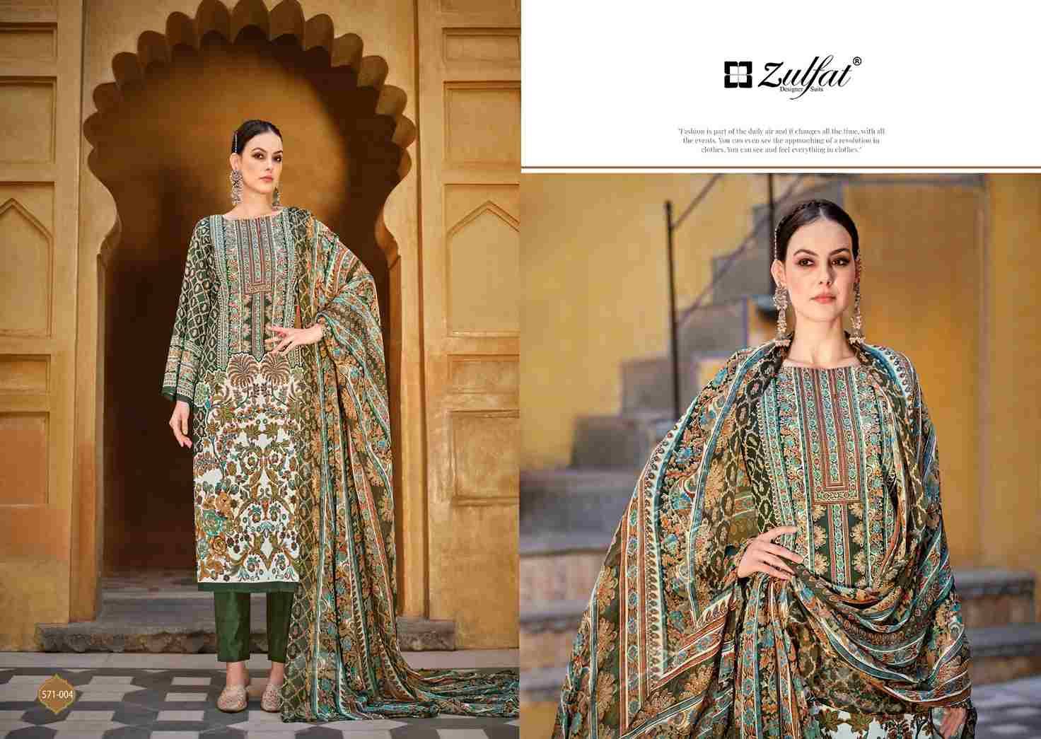 Saima By Zulfat 571-001 To 571-006 Series Beautiful Festive Suits Stylish Fancy Colorful Casual Wear & Ethnic Wear Pure Cotton Print Dresses At Wholesale Price