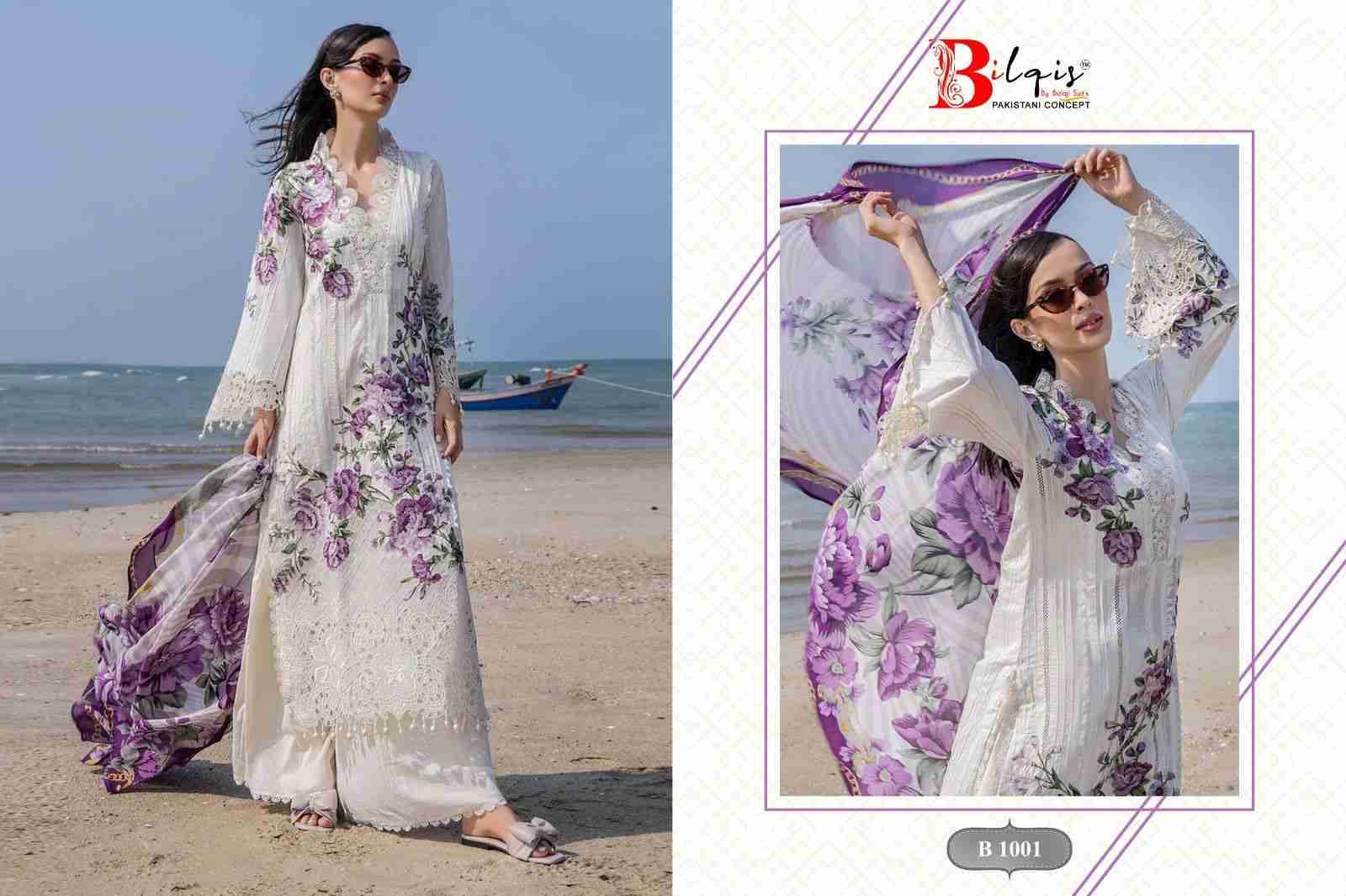 Ocean By Bilqis 1001 To 1002 Series Pakistani Suits Beautiful Fancy Stylish Colorful Party Wear & Occasional Wear Cambric Cotton Lawn Print With Embroidery Dresses At Wholesale Price