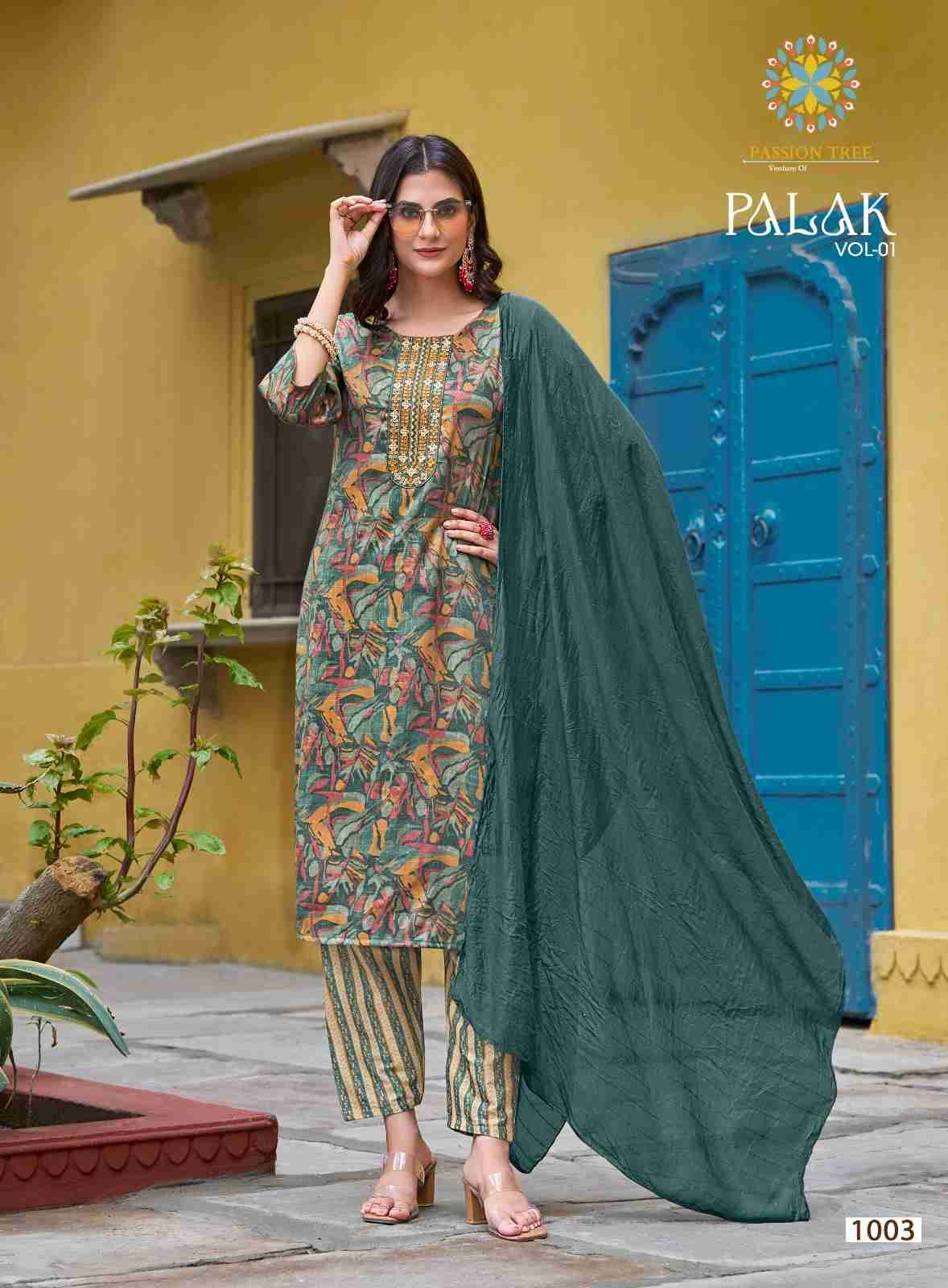 Palak Vol-1 By Passion Tree 1001 To 1010 Series Beautiful Suits Colorful Stylish Fancy Casual Wear & Ethnic Wear Capsule Print Dresses At Wholesale Price