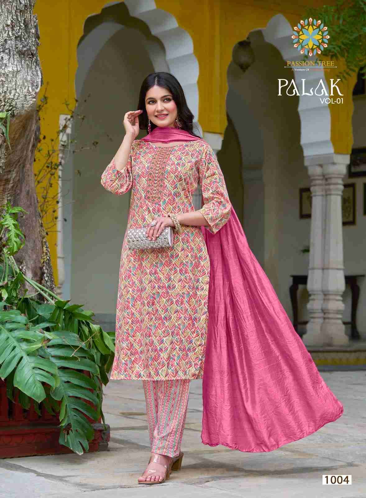 Palak Vol-1 By Passion Tree 1001 To 1010 Series Beautiful Suits Colorful Stylish Fancy Casual Wear & Ethnic Wear Capsule Print Dresses At Wholesale Price