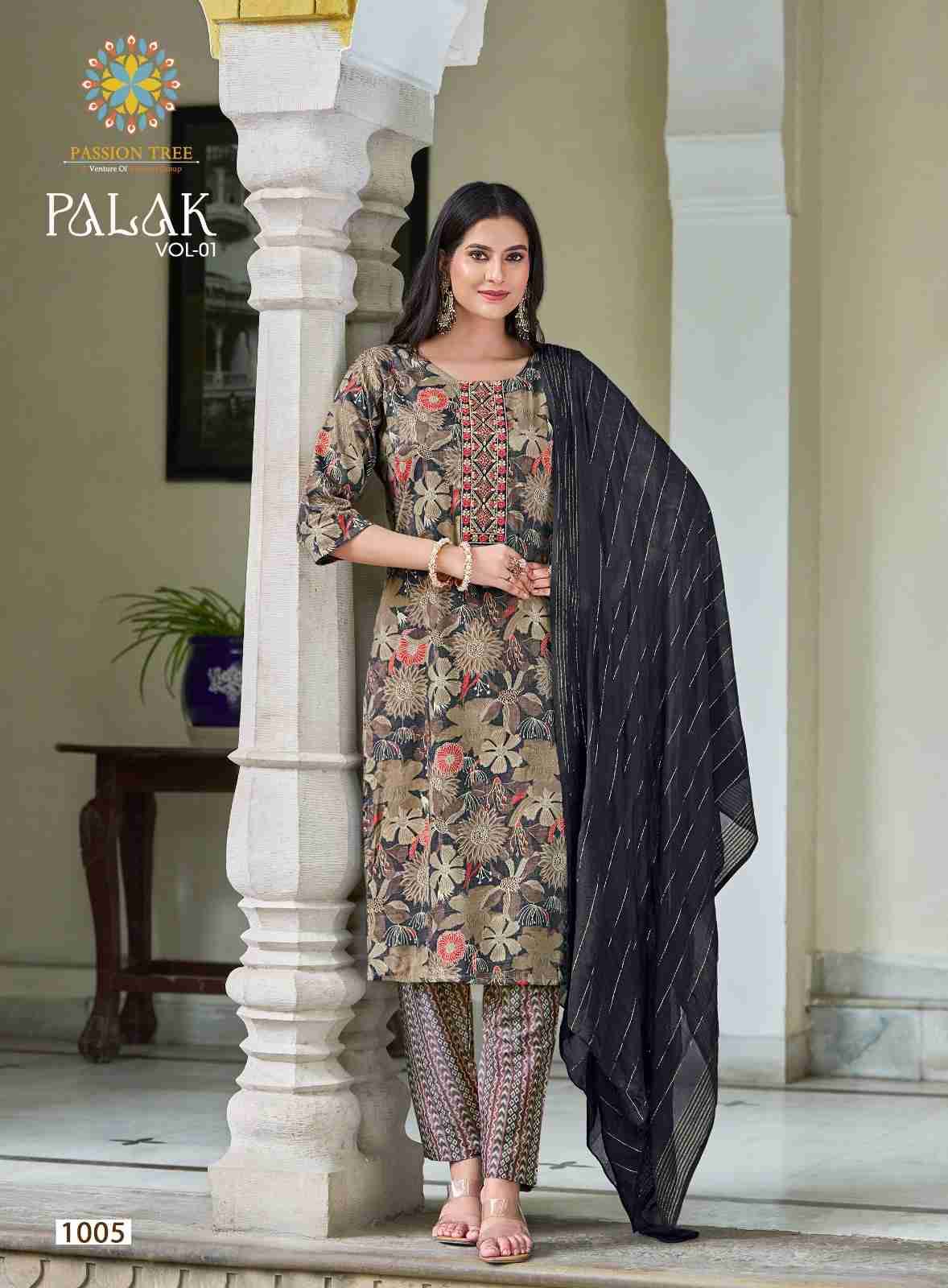 Palak Vol-1 By Passion Tree 1001 To 1010 Series Beautiful Suits Colorful Stylish Fancy Casual Wear & Ethnic Wear Capsule Print Dresses At Wholesale Price