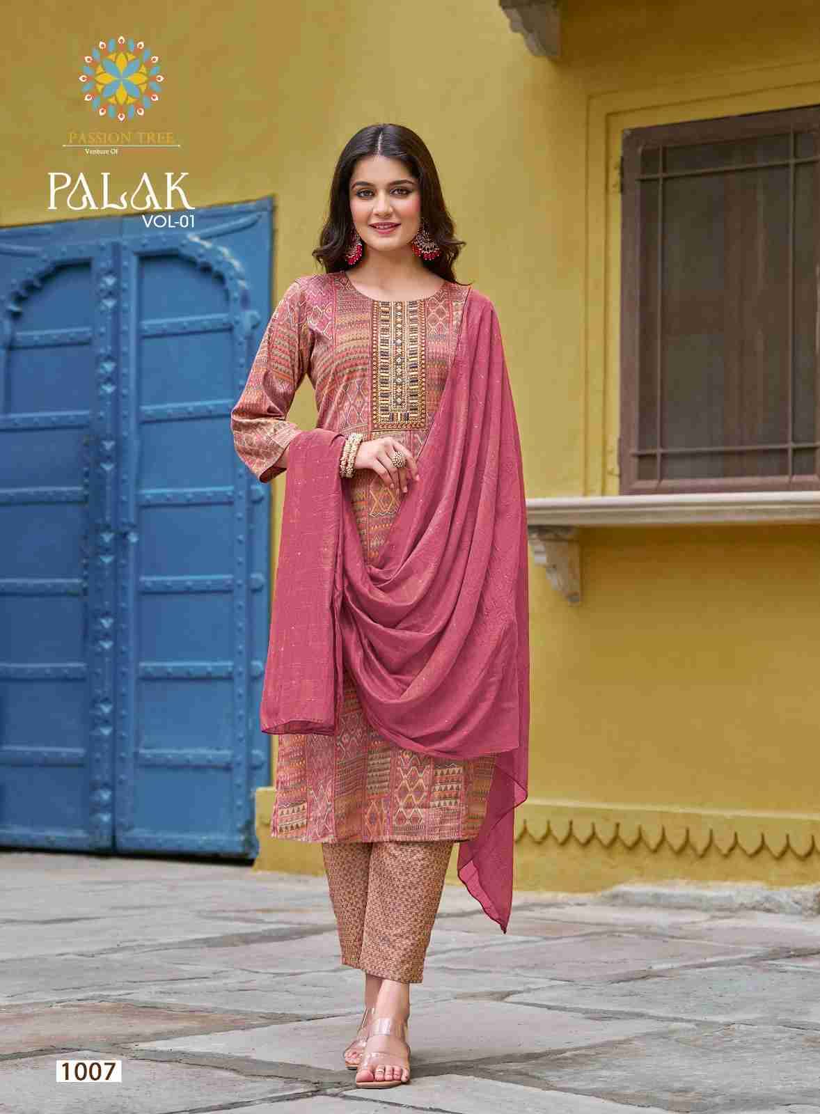 Palak Vol-1 By Passion Tree 1001 To 1010 Series Beautiful Suits Colorful Stylish Fancy Casual Wear & Ethnic Wear Capsule Print Dresses At Wholesale Price