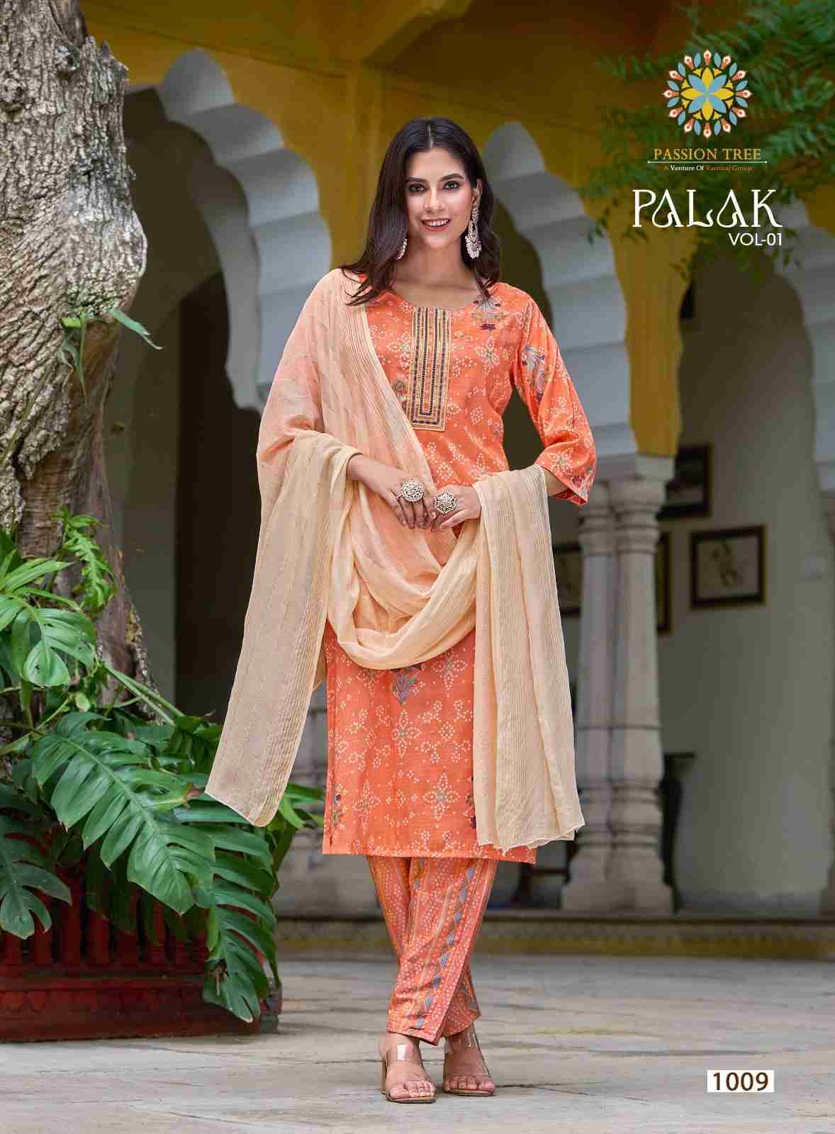 Palak Vol-1 By Passion Tree 1001 To 1010 Series Beautiful Suits Colorful Stylish Fancy Casual Wear & Ethnic Wear Capsule Print Dresses At Wholesale Price