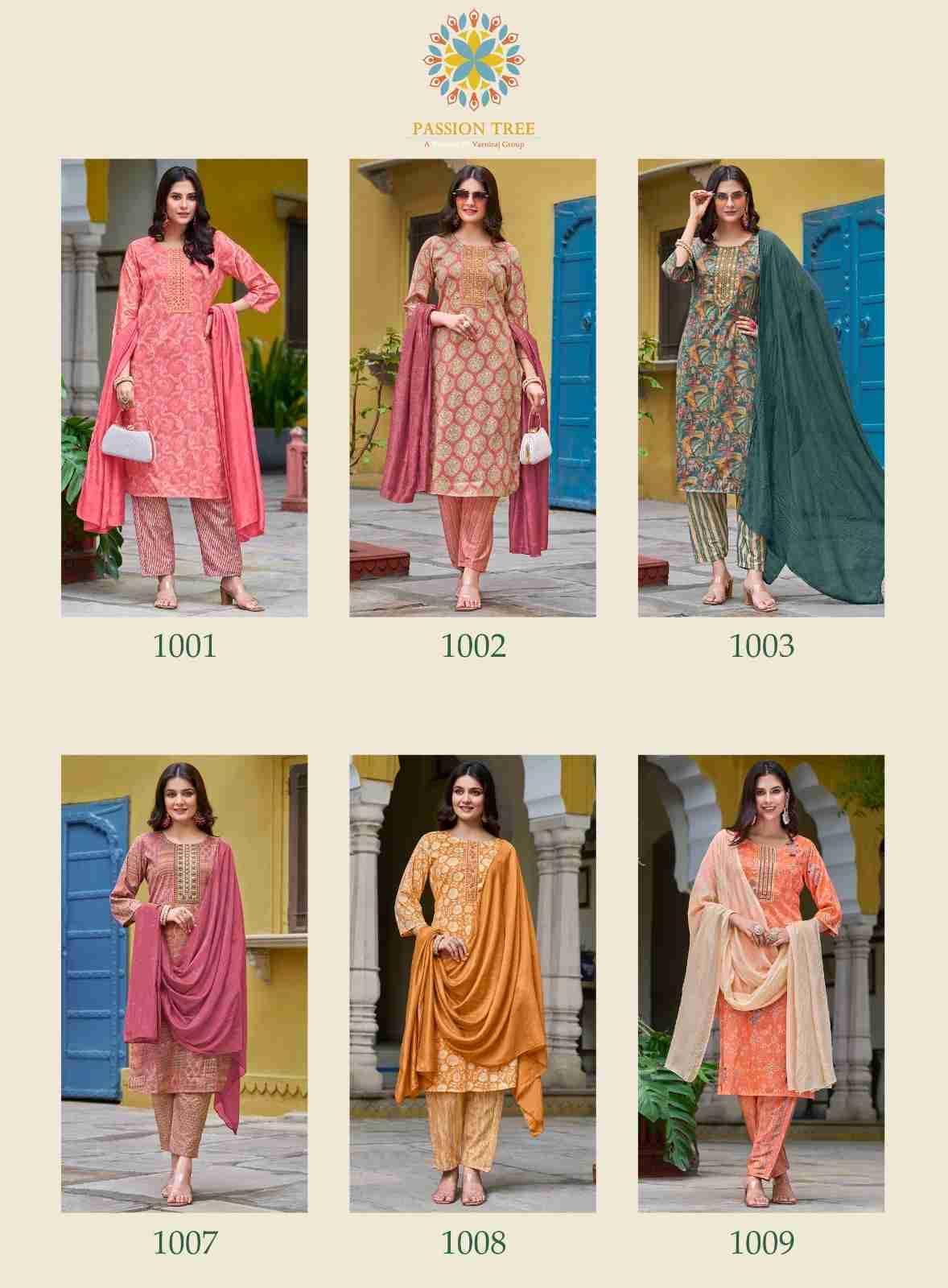 Palak Vol-1 By Passion Tree 1001 To 1010 Series Beautiful Suits Colorful Stylish Fancy Casual Wear & Ethnic Wear Capsule Print Dresses At Wholesale Price