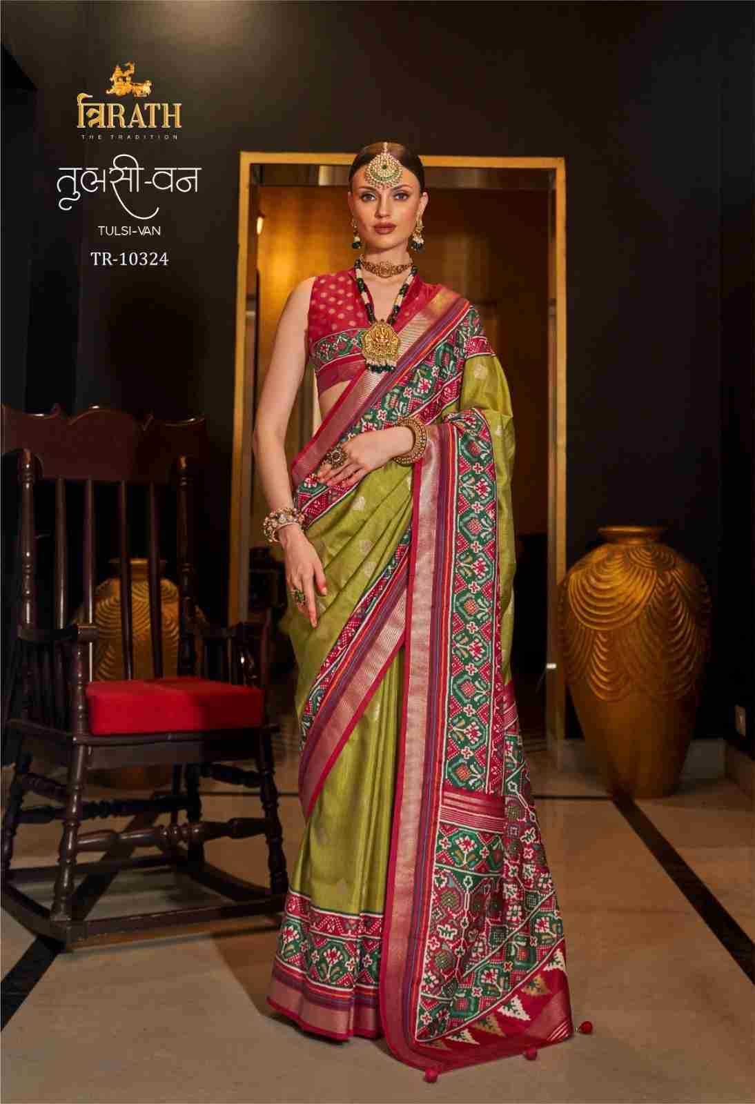 Tulsi-Van By Trirath 10321 To 10329 Series Indian Traditional Wear Collection Beautiful Stylish Fancy Colorful Party Wear & Occasional Wear Silk Sarees At Wholesale Price