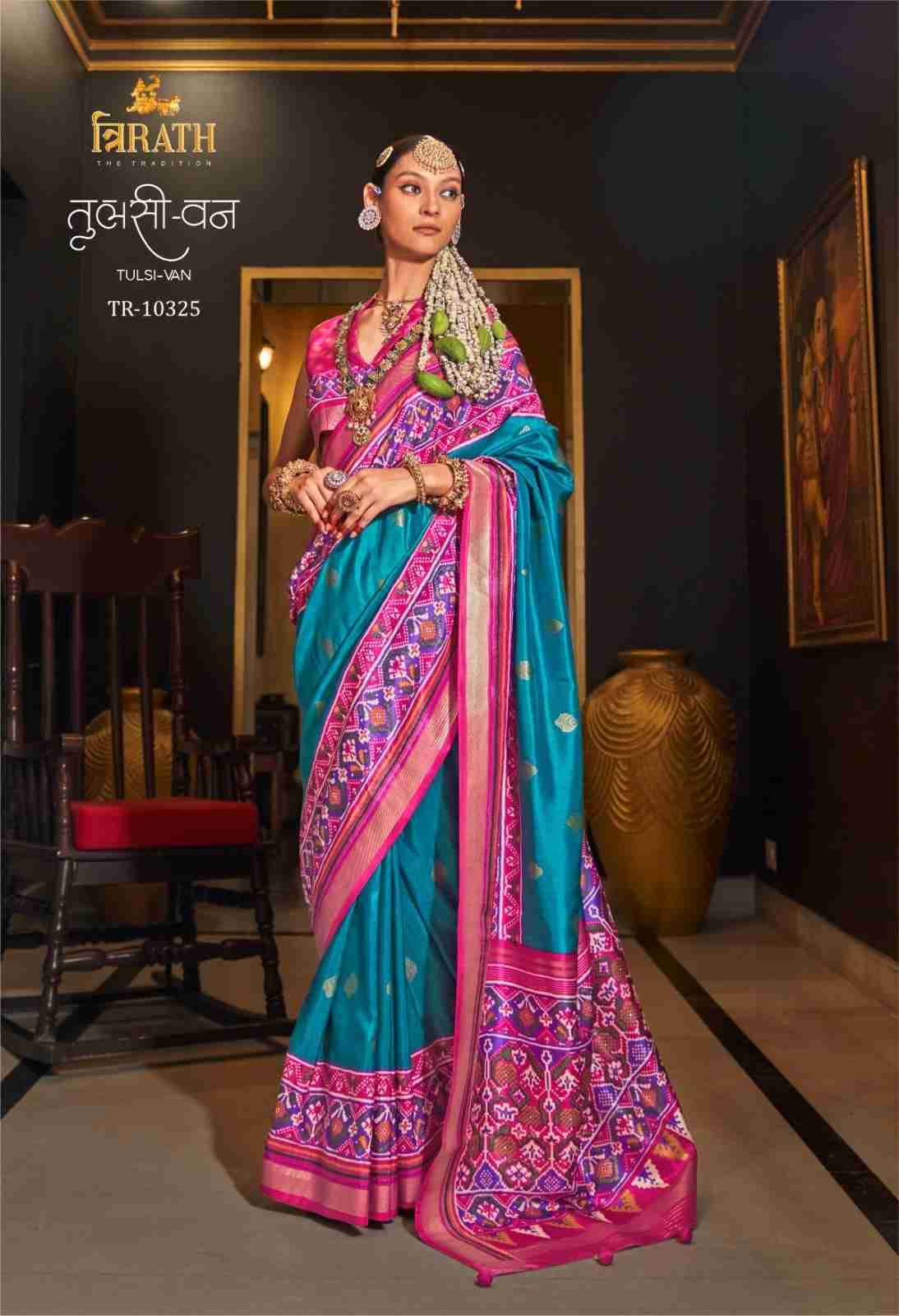 Tulsi-Van By Trirath 10321 To 10329 Series Indian Traditional Wear Collection Beautiful Stylish Fancy Colorful Party Wear & Occasional Wear Silk Sarees At Wholesale Price