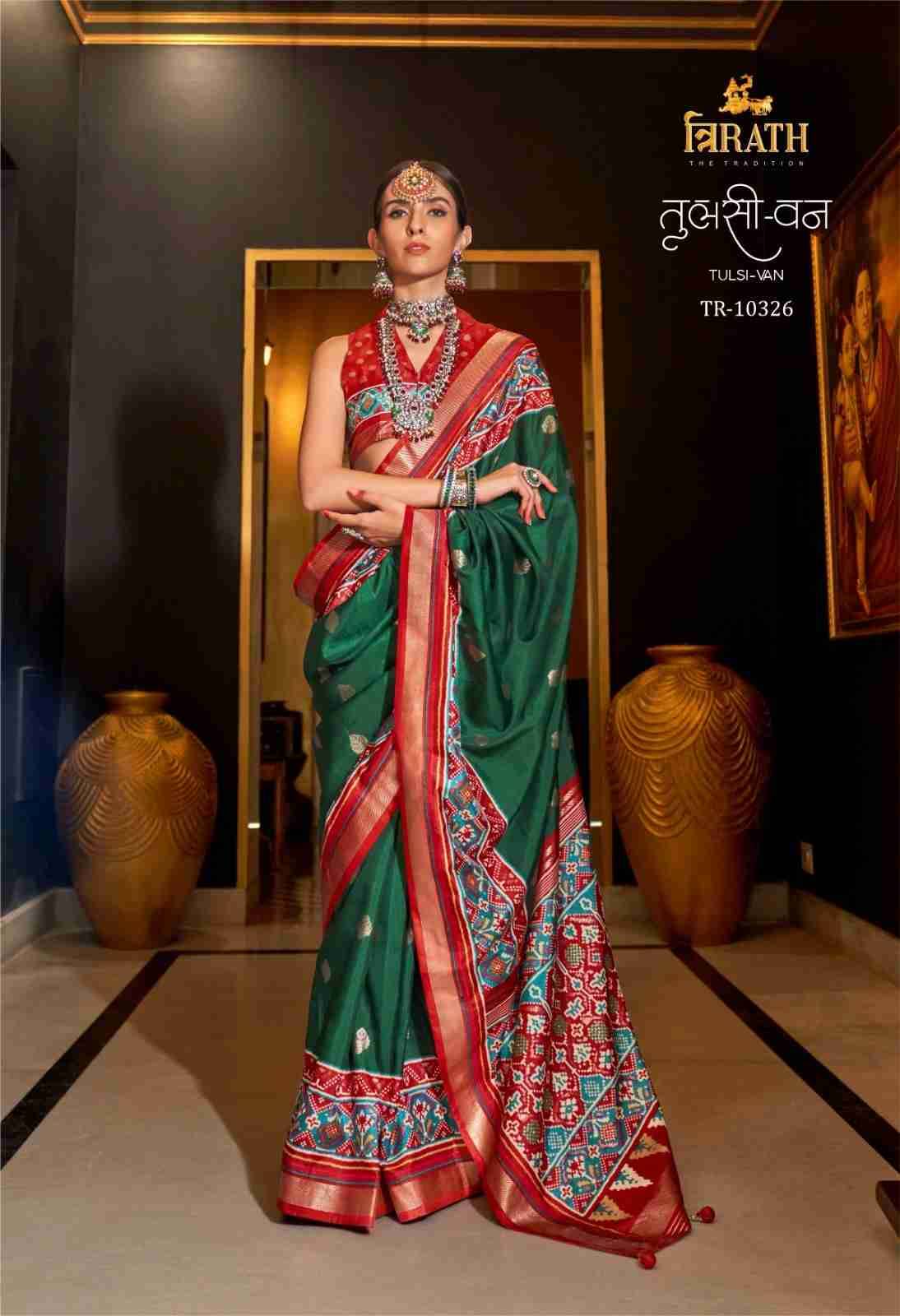 Tulsi-Van By Trirath 10321 To 10329 Series Indian Traditional Wear Collection Beautiful Stylish Fancy Colorful Party Wear & Occasional Wear Silk Sarees At Wholesale Price