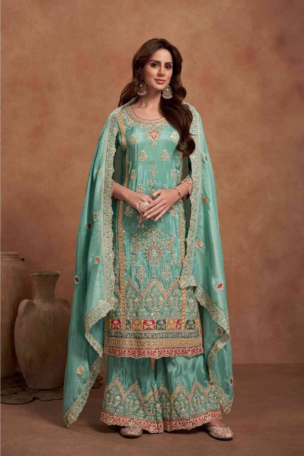 Qurbat By Gulkayra Designer 7454 To 7456 Series Designer Festive Suits Collection Beautiful Stylish Fancy Colorful Party Wear & Occasional Wear Silk Dresses At Wholesale Price