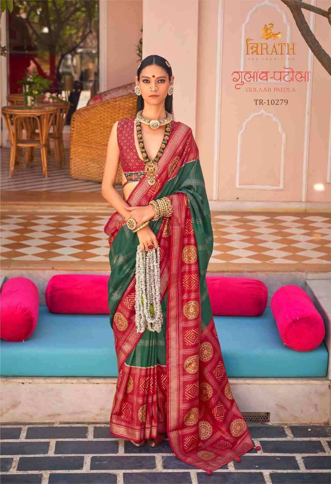 Gulaab Patola By Trirath 10276 To 10284 Series Indian Traditional Wear Collection Beautiful Stylish Fancy Colorful Party Wear & Occasional Wear Silk Sarees At Wholesale Price