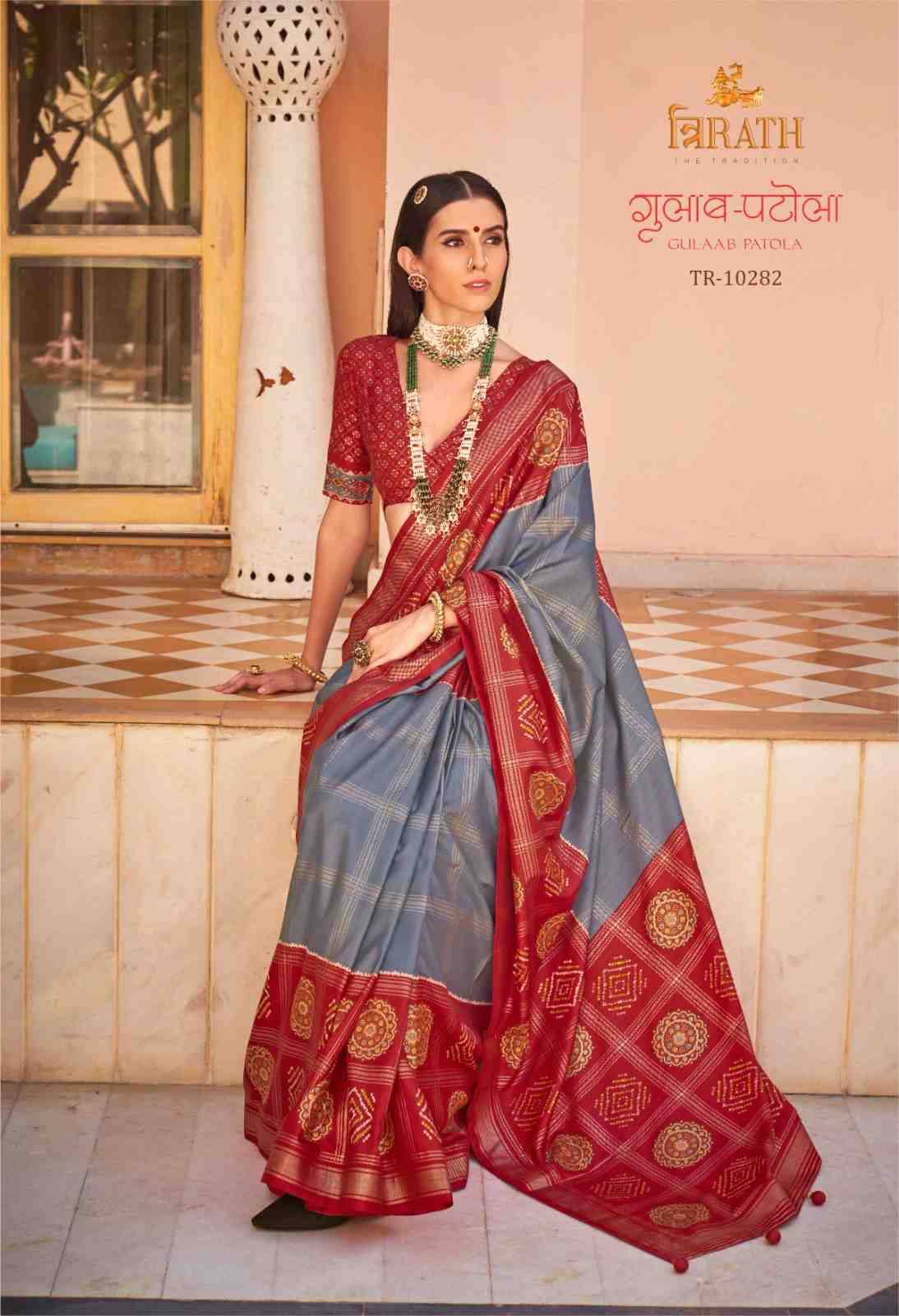 Gulaab Patola By Trirath 10276 To 10284 Series Indian Traditional Wear Collection Beautiful Stylish Fancy Colorful Party Wear & Occasional Wear Silk Sarees At Wholesale Price