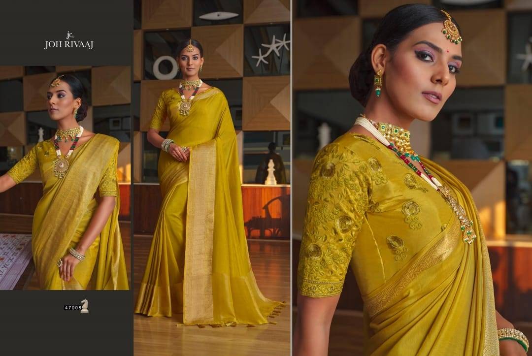 Jantara Vol-470 By Joh Rivaaj 47001 To 47009 Series Indian Traditional Wear Collection Beautiful Stylish Fancy Colorful Party Wear & Occasional Wear Silk Sarees At Wholesale Price