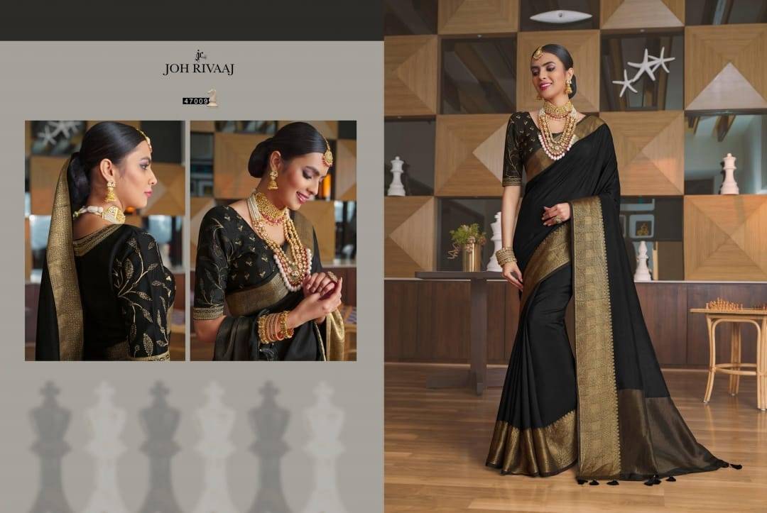 Jantara Vol-470 By Joh Rivaaj 47001 To 47009 Series Indian Traditional Wear Collection Beautiful Stylish Fancy Colorful Party Wear & Occasional Wear Silk Sarees At Wholesale Price