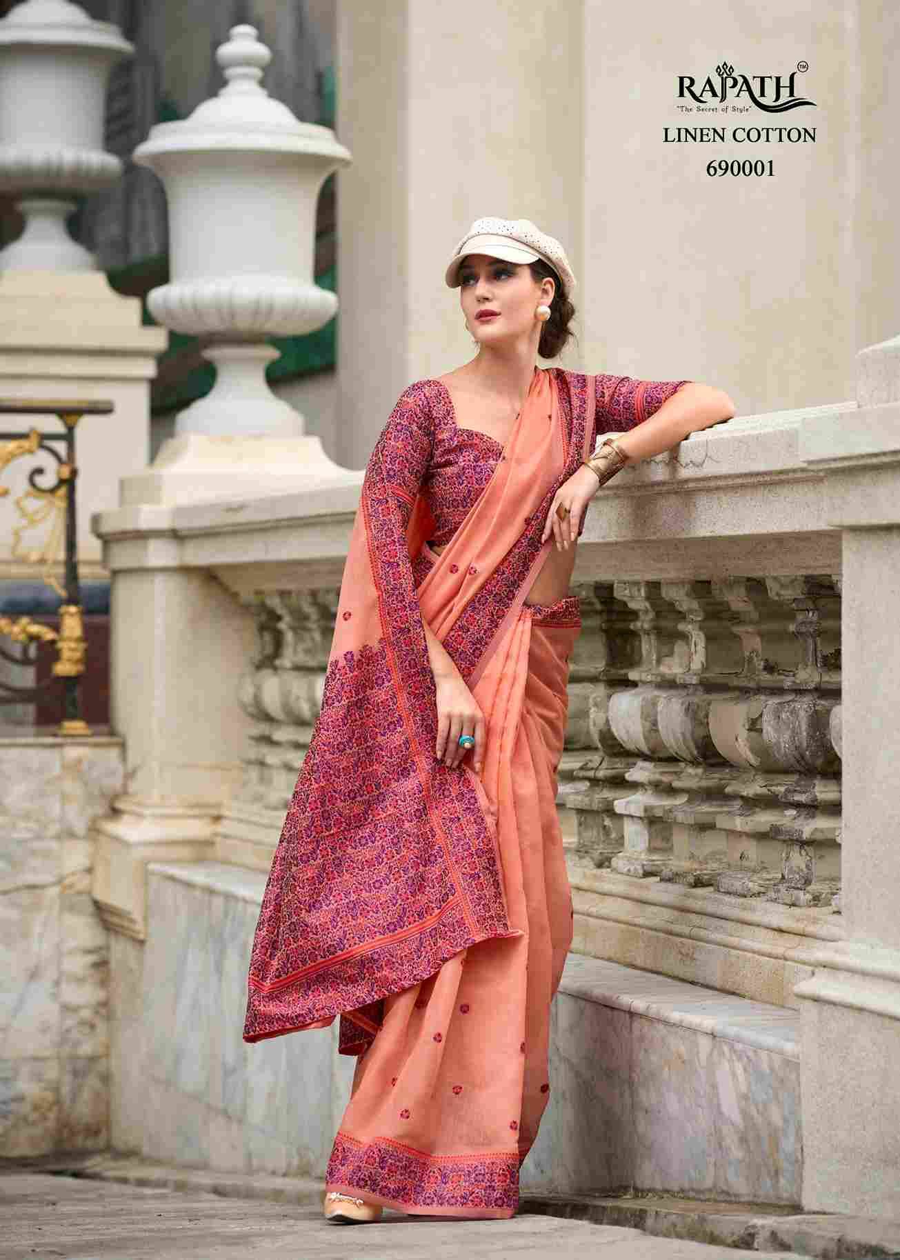 Prajanya By Rajpath 690001 To 690006 Series Indian Traditional Wear Collection Beautiful Stylish Fancy Colorful Party Wear & Occasional Wear Linen Cotton Sarees At Wholesale Price