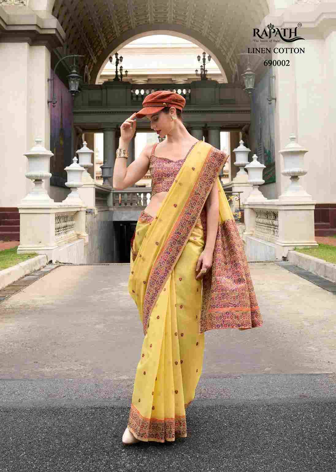 Prajanya By Rajpath 690001 To 690006 Series Indian Traditional Wear Collection Beautiful Stylish Fancy Colorful Party Wear & Occasional Wear Linen Cotton Sarees At Wholesale Price