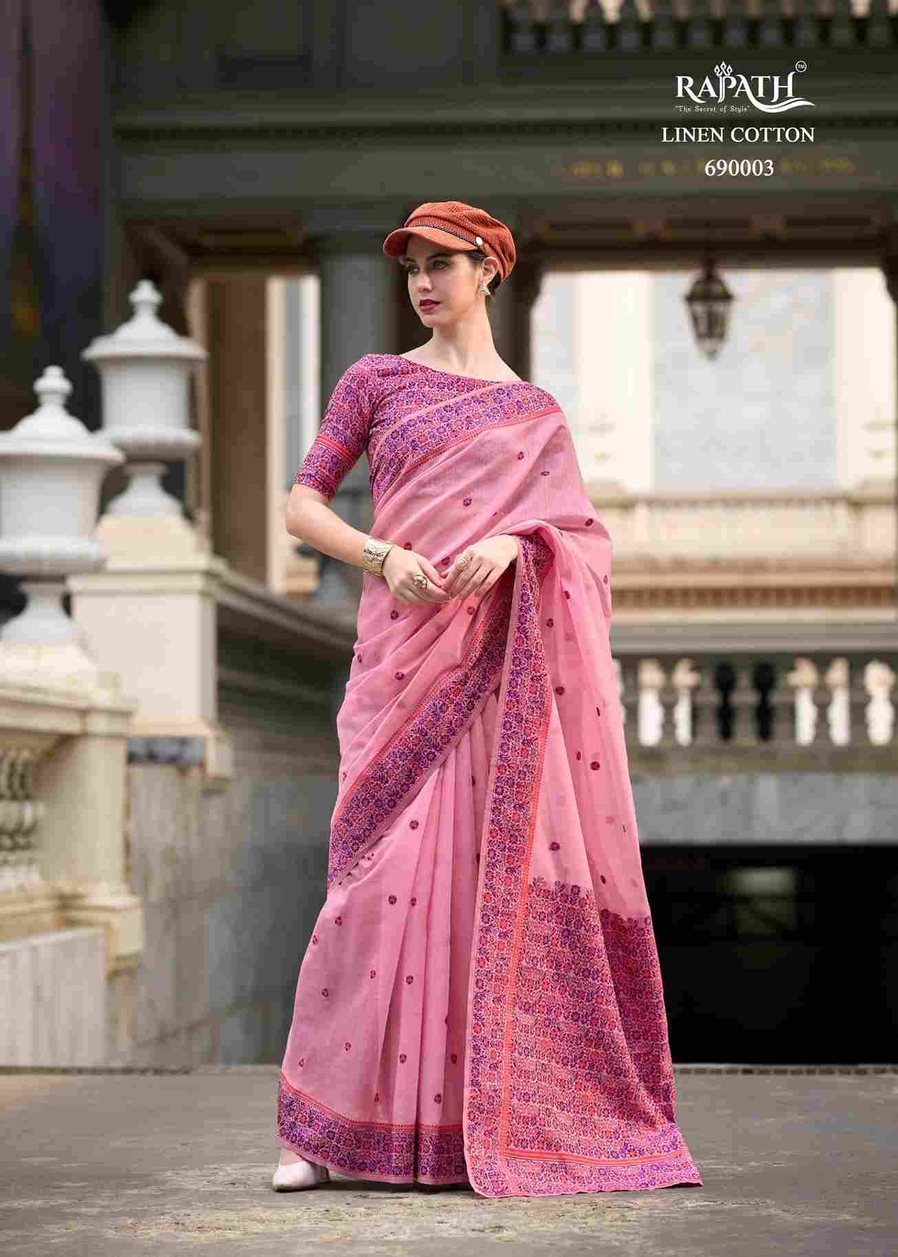 Prajanya By Rajpath 690001 To 690006 Series Indian Traditional Wear Collection Beautiful Stylish Fancy Colorful Party Wear & Occasional Wear Linen Cotton Sarees At Wholesale Price