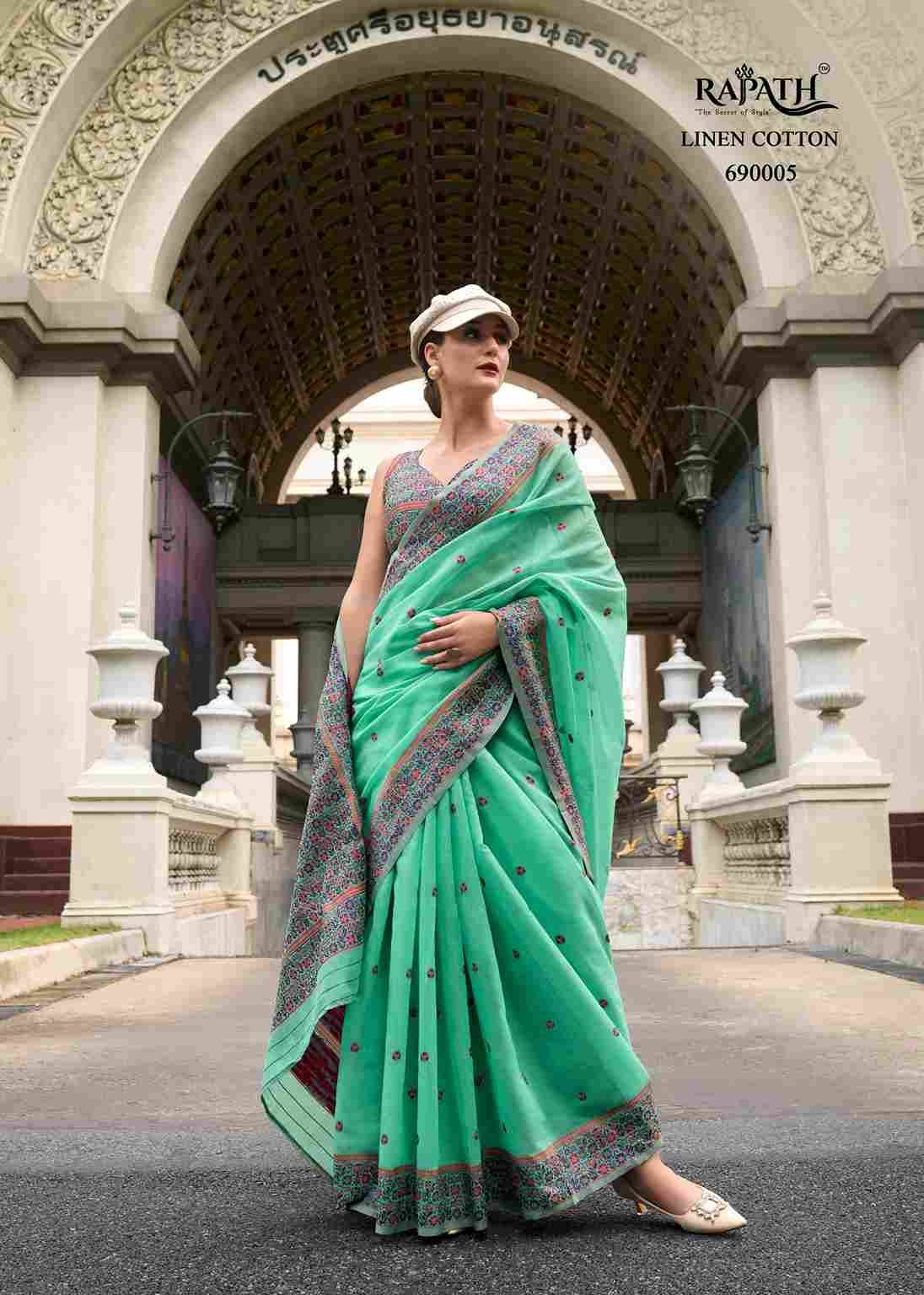 Prajanya By Rajpath 690001 To 690006 Series Indian Traditional Wear Collection Beautiful Stylish Fancy Colorful Party Wear & Occasional Wear Linen Cotton Sarees At Wholesale Price