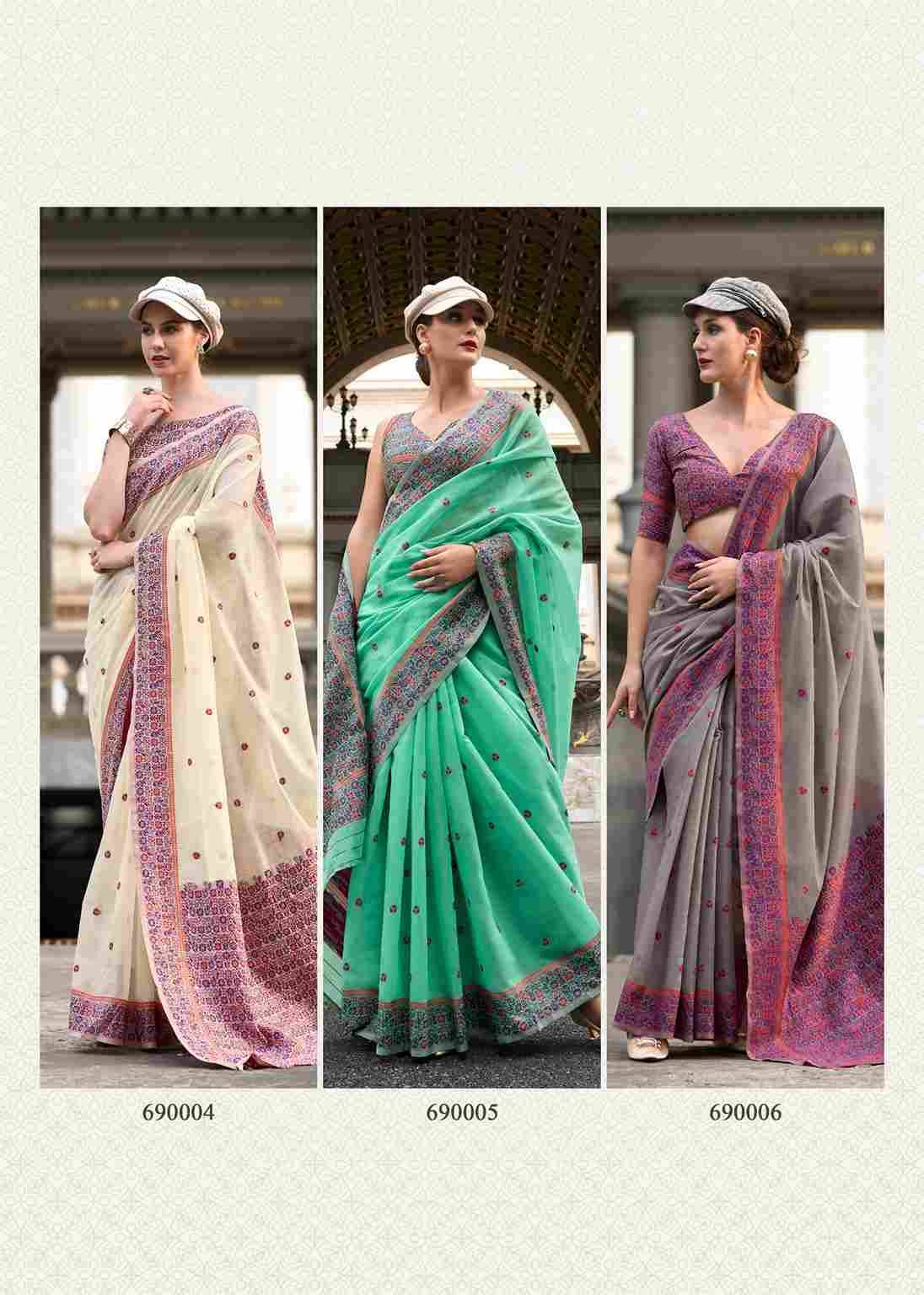 Prajanya By Rajpath 690001 To 690006 Series Indian Traditional Wear Collection Beautiful Stylish Fancy Colorful Party Wear & Occasional Wear Linen Cotton Sarees At Wholesale Price