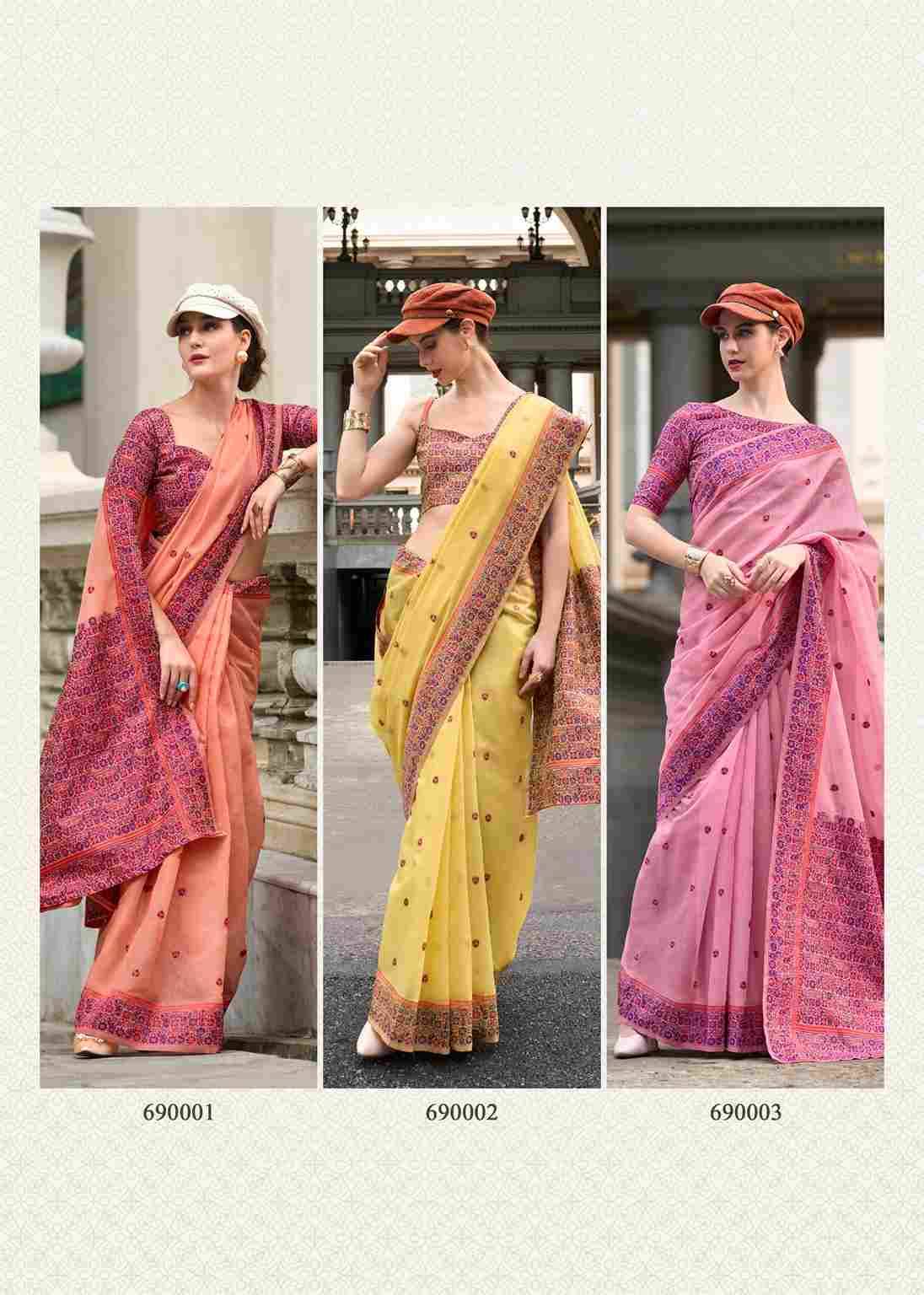 Prajanya By Rajpath 690001 To 690006 Series Indian Traditional Wear Collection Beautiful Stylish Fancy Colorful Party Wear & Occasional Wear Linen Cotton Sarees At Wholesale Price