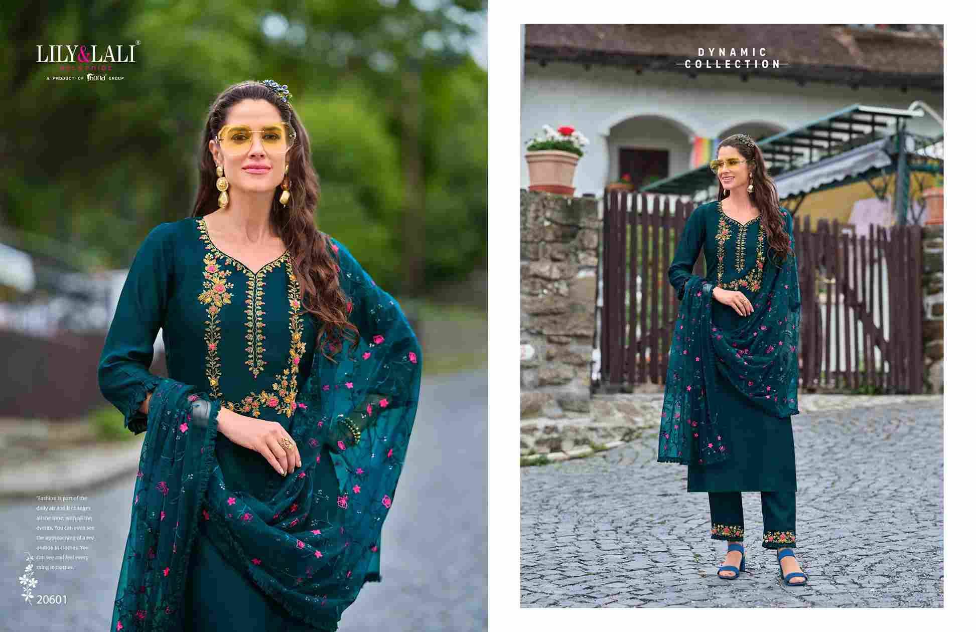 Maria-9 Vol-4 By Lily And Lali 20601 To 20606 Series Beautiful Winter Collection Suits Stylish Fancy Colorful Casual Wear & Ethnic Wear Vichitra Silk With Embroidery Dresses At Wholesale Price