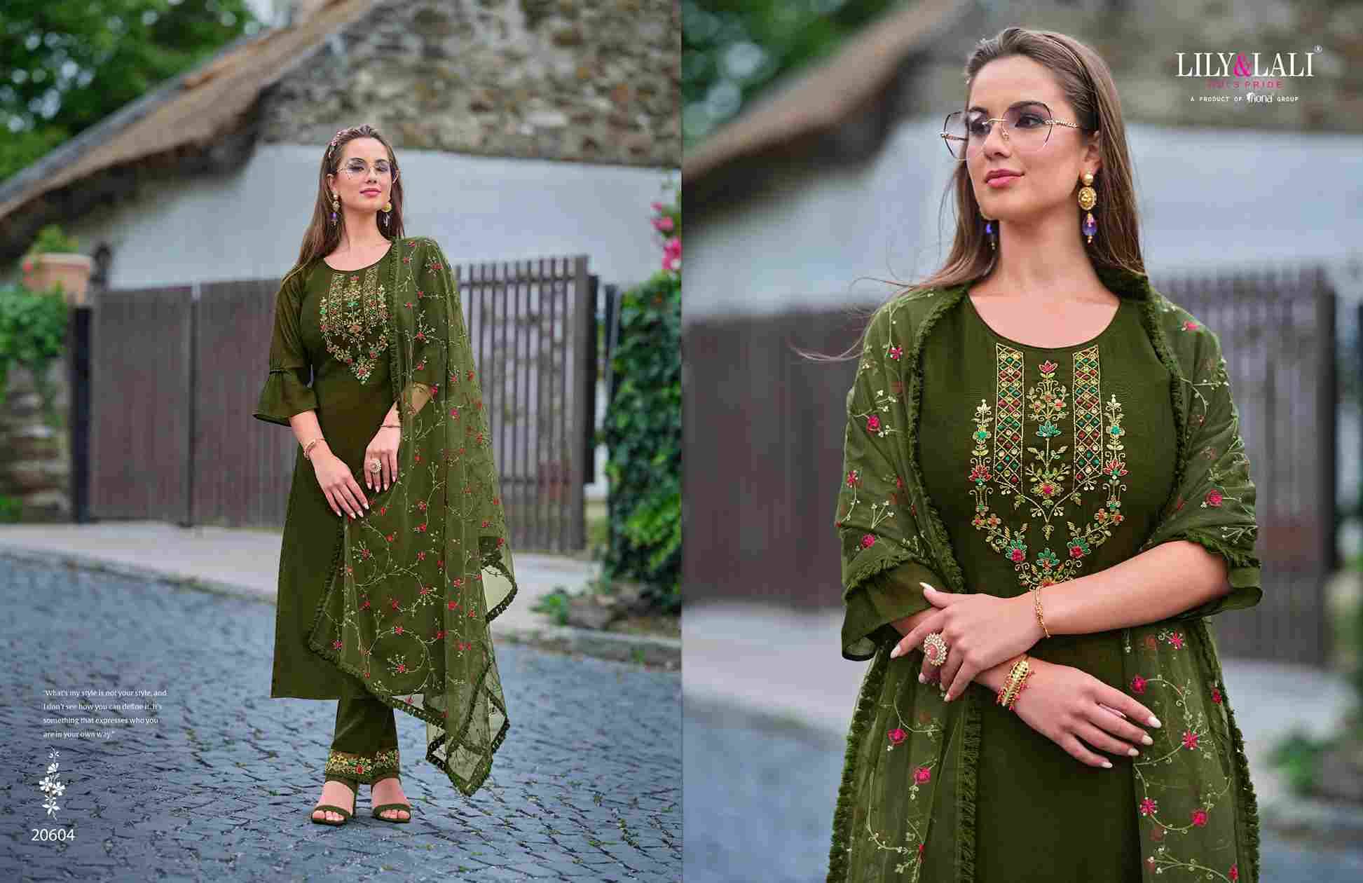 Maria-9 Vol-4 By Lily And Lali 20601 To 20606 Series Beautiful Winter Collection Suits Stylish Fancy Colorful Casual Wear & Ethnic Wear Vichitra Silk With Embroidery Dresses At Wholesale Price