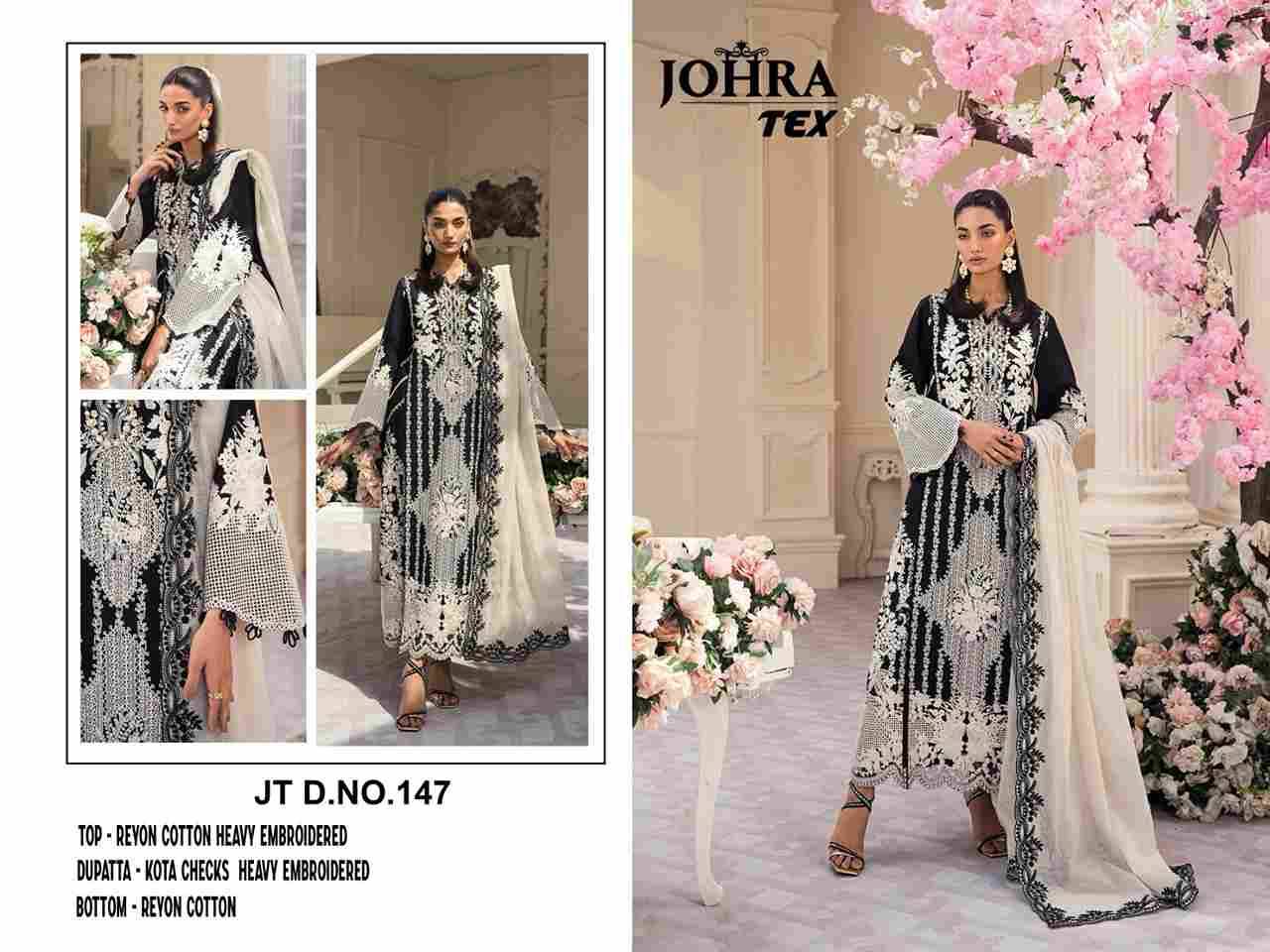 Johra Hit Design 147 By Johra Tex Beautiful Pakistani Suits Colorful Stylish Fancy Casual Wear & Ethnic Wear Rayon Cotton Embroidered Dresses At Wholesale Price