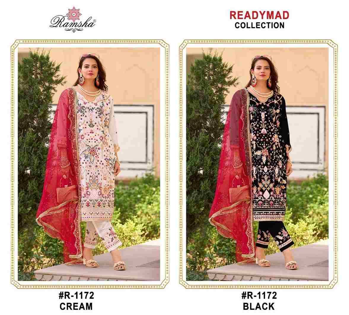 Ramsha 1172 Colours By Ramsha 1172-A To 1172-B Series Beautiful Pakistani Suits Colorful Stylish Fancy Casual Wear & Ethnic Wear Georgette Dresses At Wholesale Price