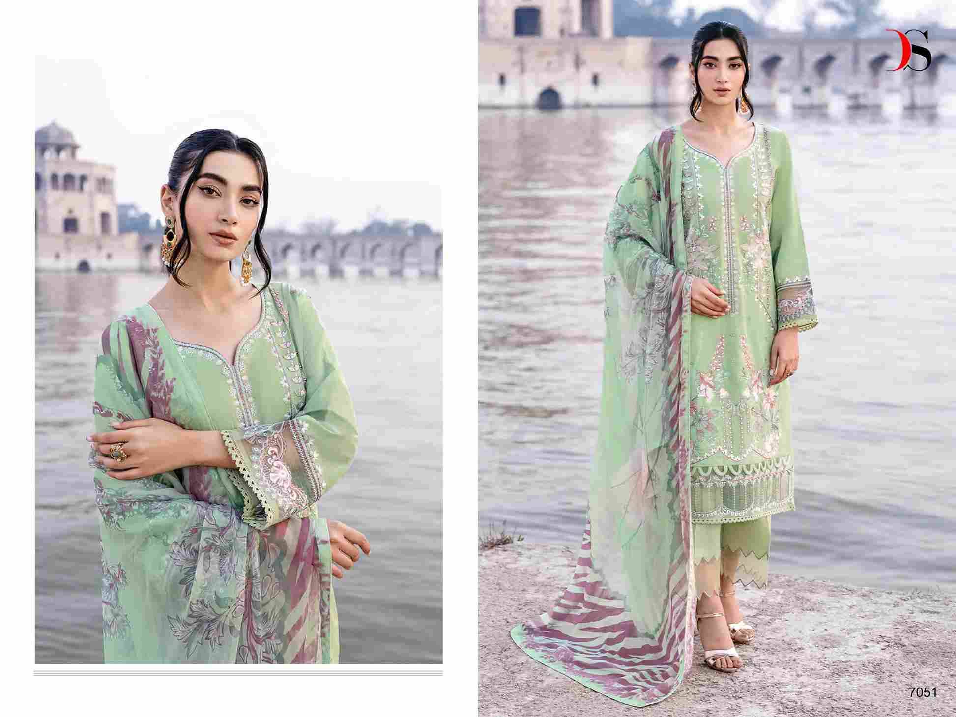 Cheveron-24 By Deepsy Suits 7051 To 7055 Series Designer Pakistani Suits Beautiful Stylish Fancy Colorful Party Wear & Occasional Wear Pure Cotton Dresses At Wholesale Price