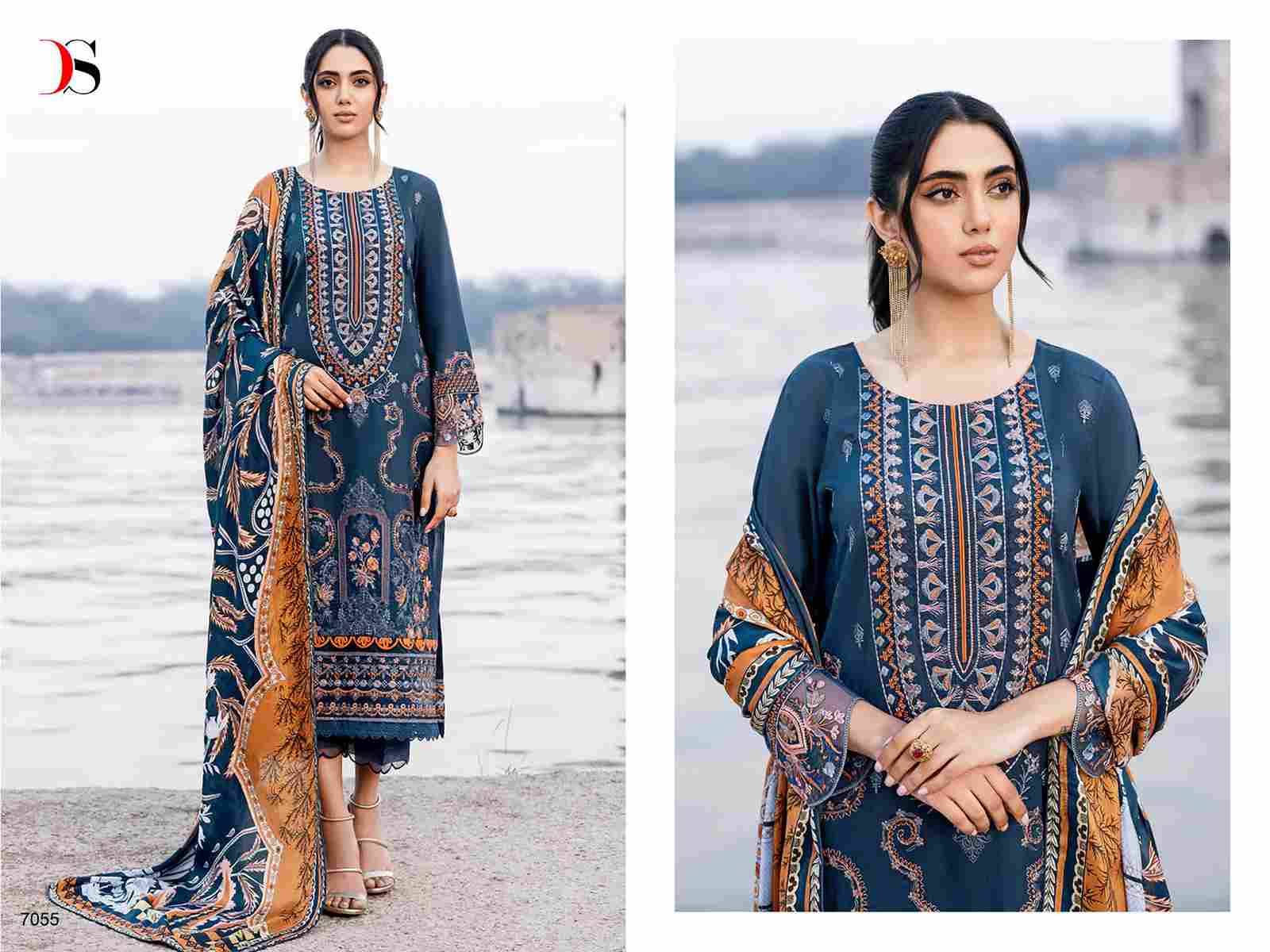 Cheveron-24 By Deepsy Suits 7051 To 7055 Series Designer Pakistani Suits Beautiful Stylish Fancy Colorful Party Wear & Occasional Wear Pure Cotton Dresses At Wholesale Price