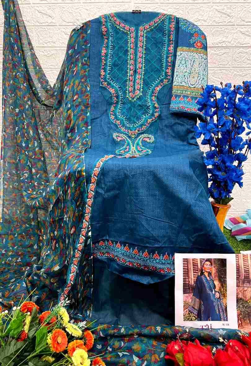 Taj Hit Design 528 By Taj Creation Beautiful Pakistani Suits Colorful Stylish Fancy Casual Wear & Ethnic Wear Pure Cotton Print With Embroidered Dresses At Wholesale Price