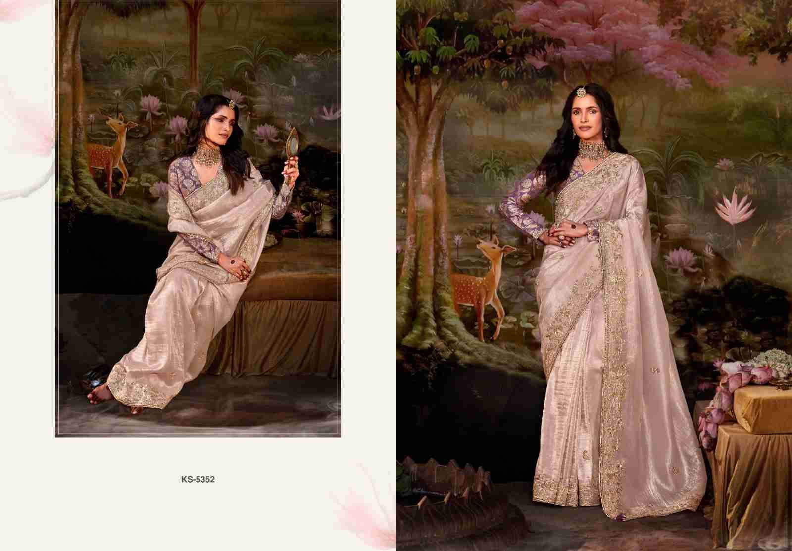 Kajal Vol-15 By Kimora Fashion 5341 To 5355 Series Indian Traditional Wear Collection Beautiful Stylish Fancy Colorful Party Wear & Occasional Wear Organza Chiffon Sarees At Wholesale Price