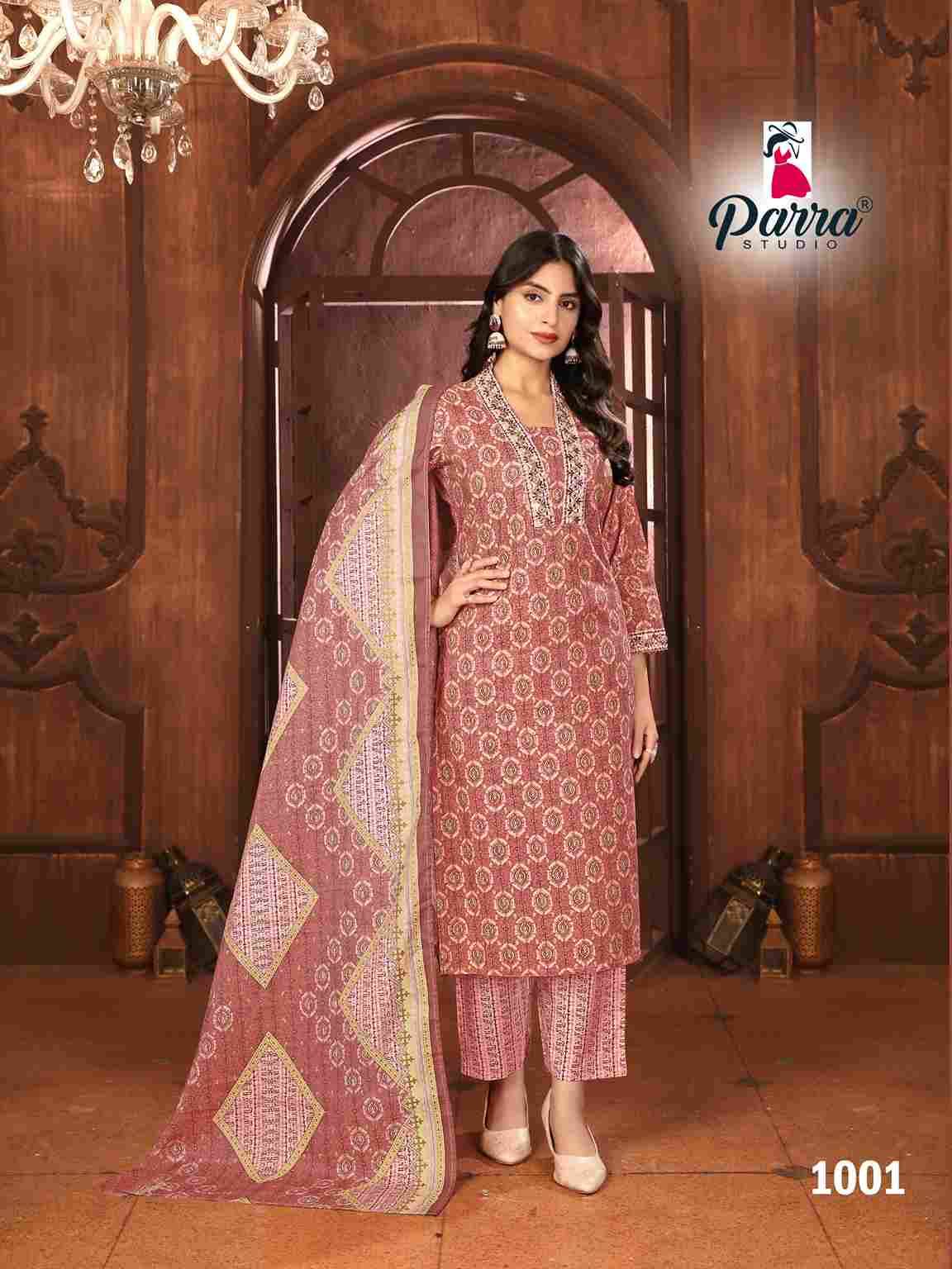 Kriti By Parra Studio 1001 To 1007 Series Beautiful Festive Suits Colorful Stylish Fancy Casual Wear & Ethnic Wear Chanderi Print Dresses At Wholesale Price