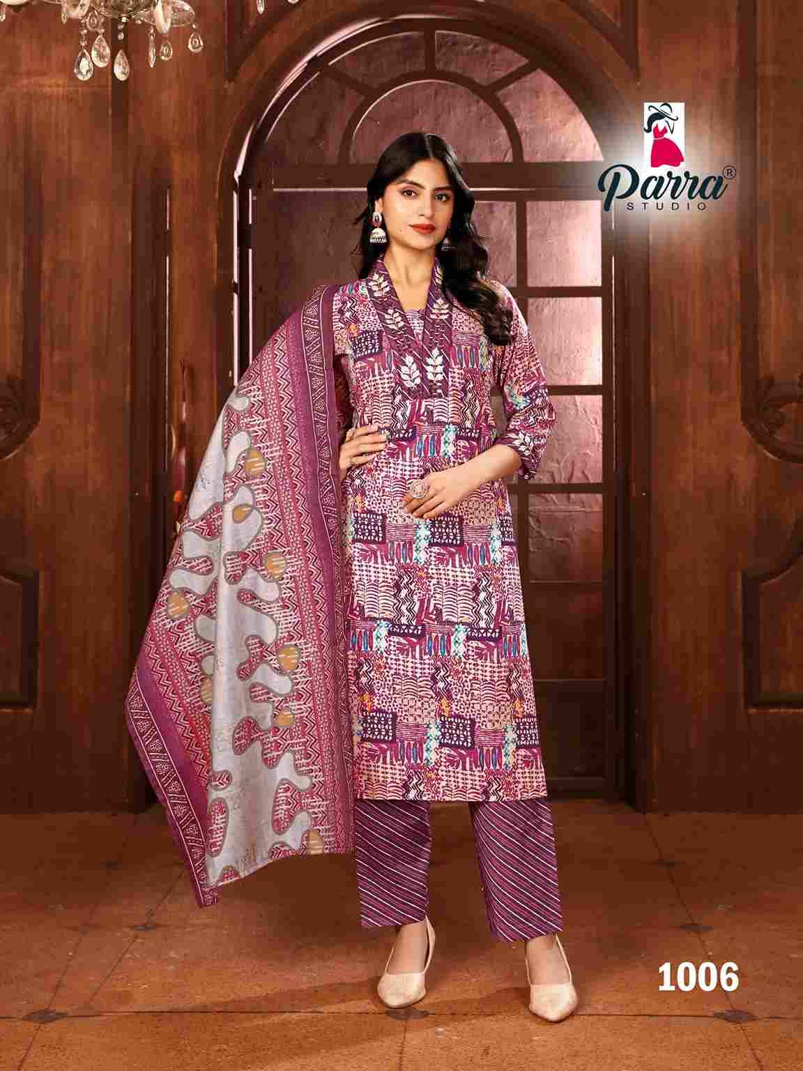 Kriti By Parra Studio 1001 To 1007 Series Beautiful Festive Suits Colorful Stylish Fancy Casual Wear & Ethnic Wear Chanderi Print Dresses At Wholesale Price