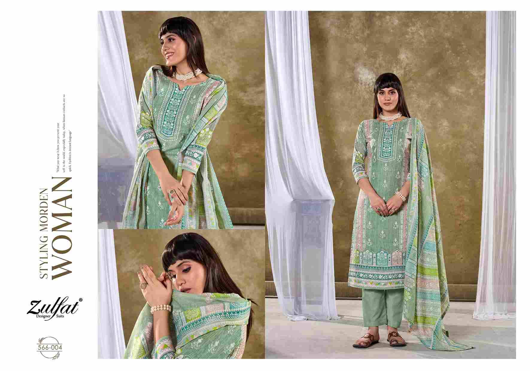 Summer Swag By Zulfat 566-001 To 566-006 Series Beautiful Festive Suits Stylish Fancy Colorful Casual Wear & Ethnic Wear Pure Cotton Print Dresses At Wholesale Price