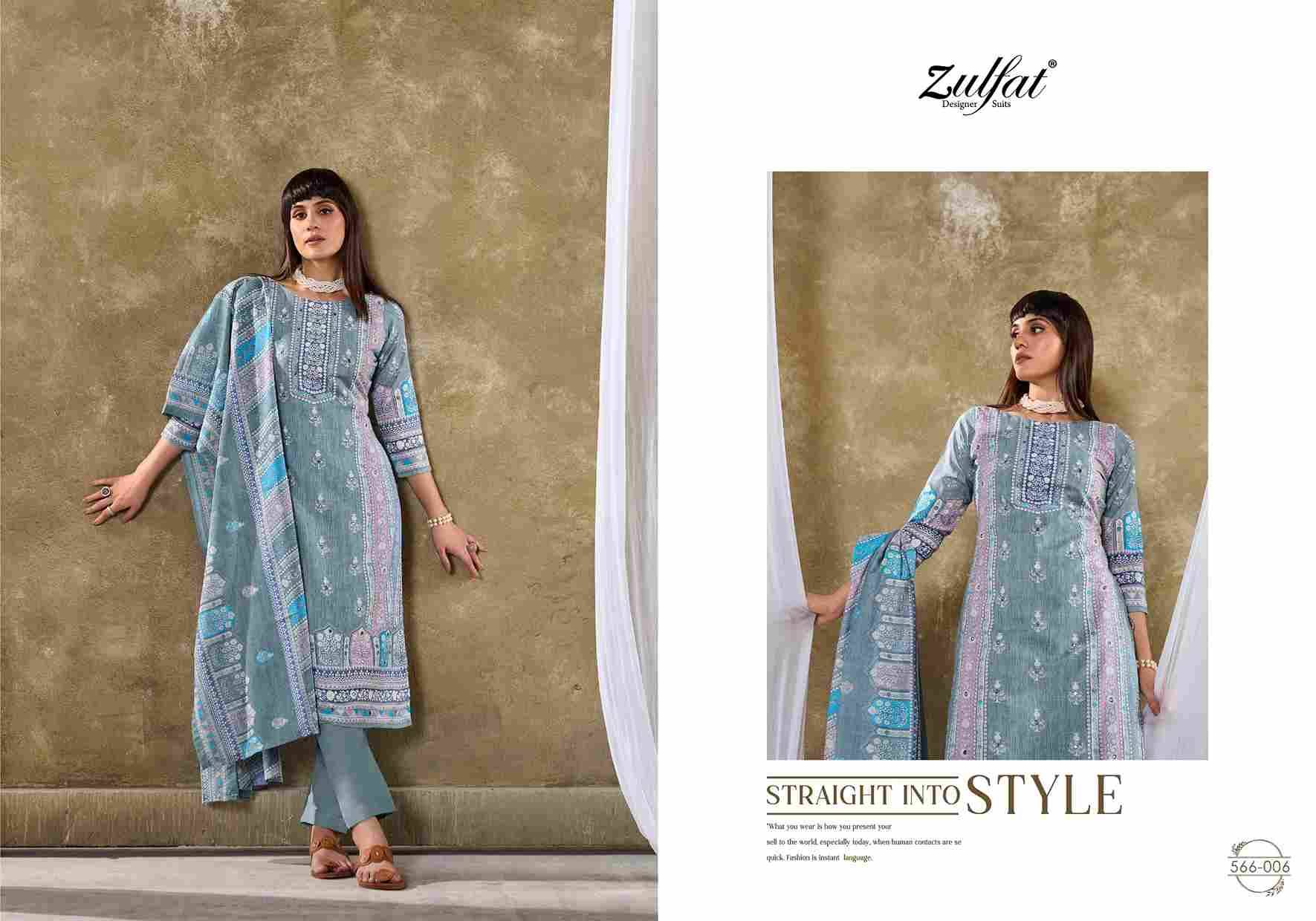 Summer Swag By Zulfat 566-001 To 566-006 Series Beautiful Festive Suits Stylish Fancy Colorful Casual Wear & Ethnic Wear Pure Cotton Print Dresses At Wholesale Price