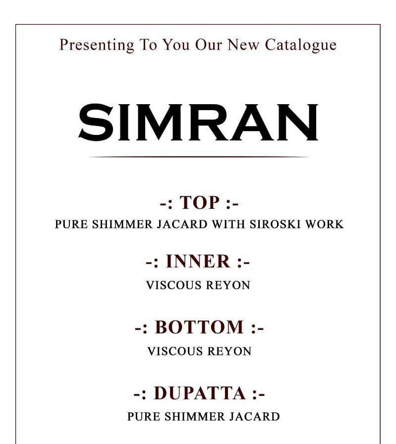 Simran By Naari 92001 To 92004 Series Beautiful Stylish Festive Suits Fancy Colorful Casual Wear & Ethnic Wear & Ready To Wear Pure Jacquard Print Dresses At Wholesale Price