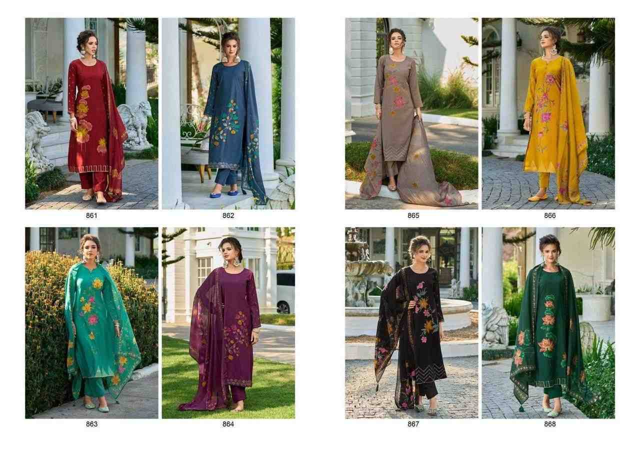 Zarina Vol-4 By Kilory 861 To 868 Series Beautiful Stylish Festive Suits Fancy Colorful Casual Wear & Ethnic Wear & Ready To Wear Viscose Muslin Dresses At Wholesale Price