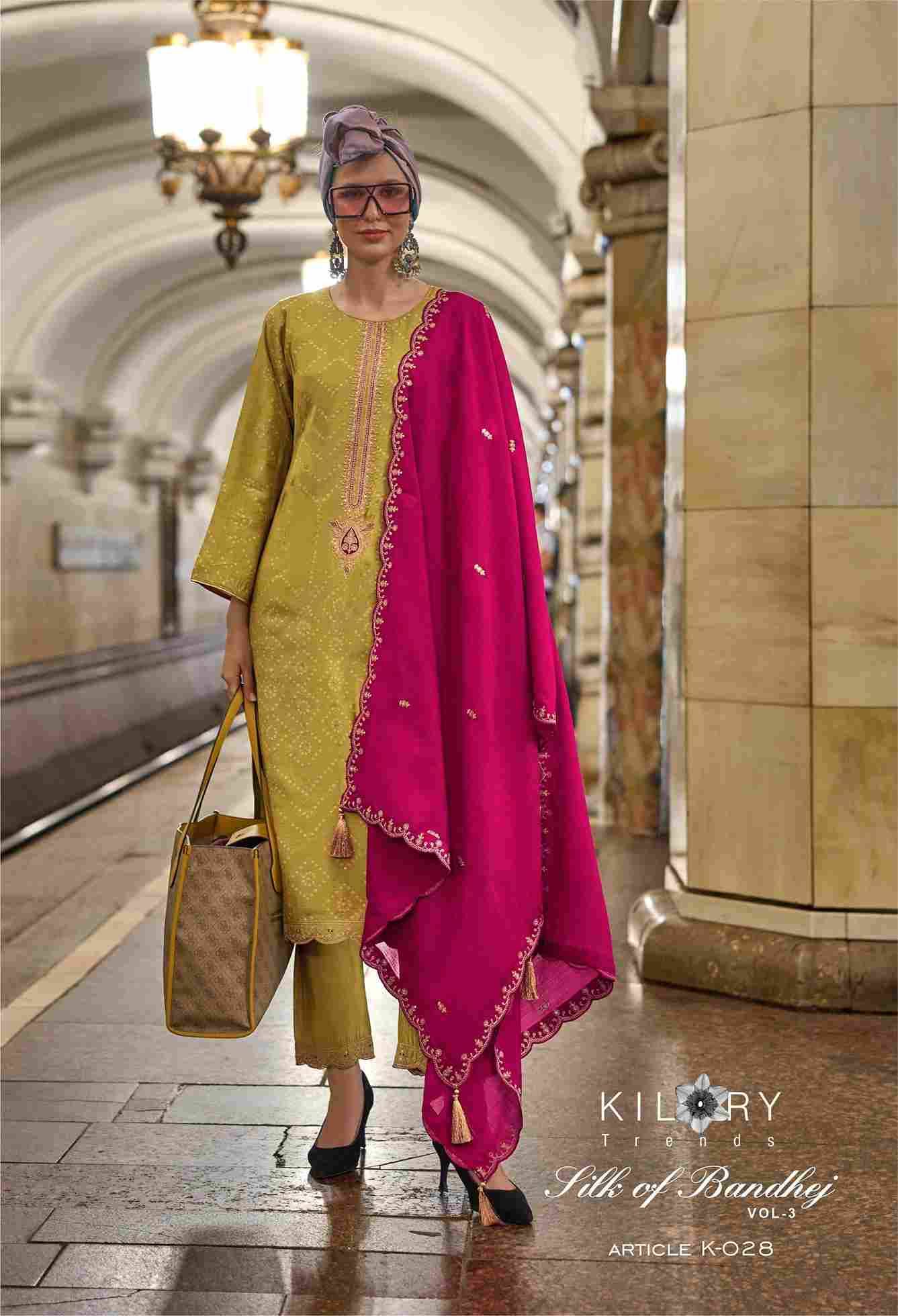 Silk Of Bandhej Vol-2 By Kilory 27 To 34 Series Beautiful Suits Colorful Stylish Fancy Casual Wear & Ethnic Wear Pure Viscose Muslin Dresses At Wholesale Price