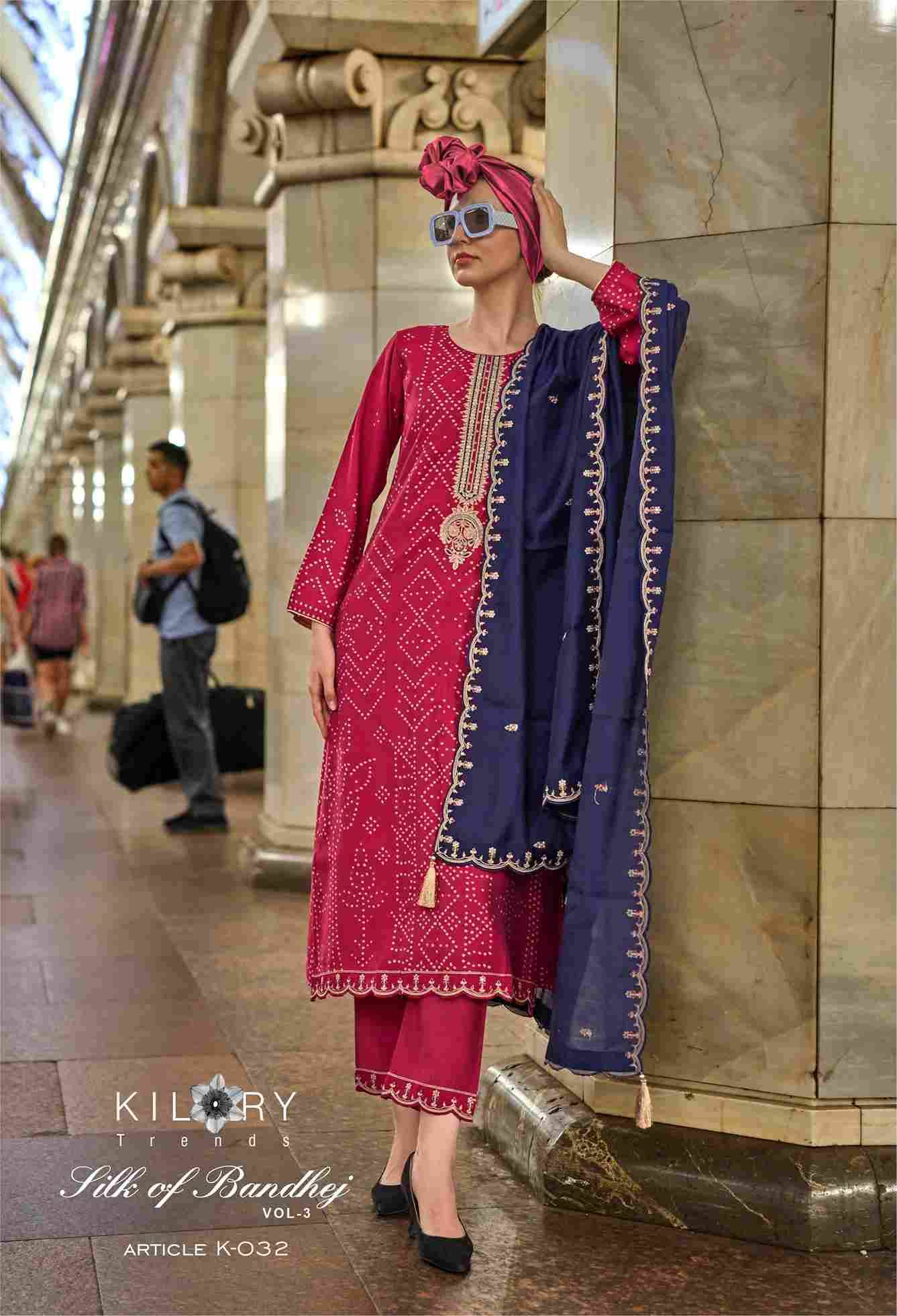 Silk Of Bandhej Vol-2 By Kilory 27 To 34 Series Beautiful Suits Colorful Stylish Fancy Casual Wear & Ethnic Wear Pure Viscose Muslin Dresses At Wholesale Price