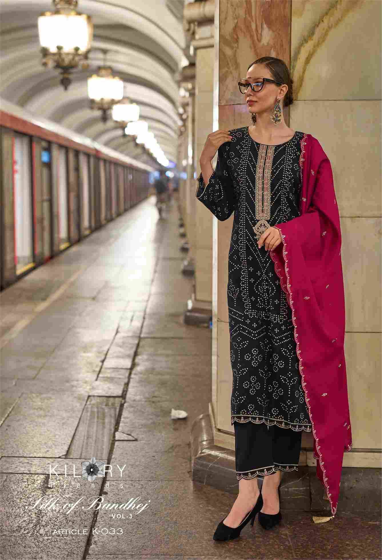 Silk Of Bandhej Vol-2 By Kilory 27 To 34 Series Beautiful Suits Colorful Stylish Fancy Casual Wear & Ethnic Wear Pure Viscose Muslin Dresses At Wholesale Price