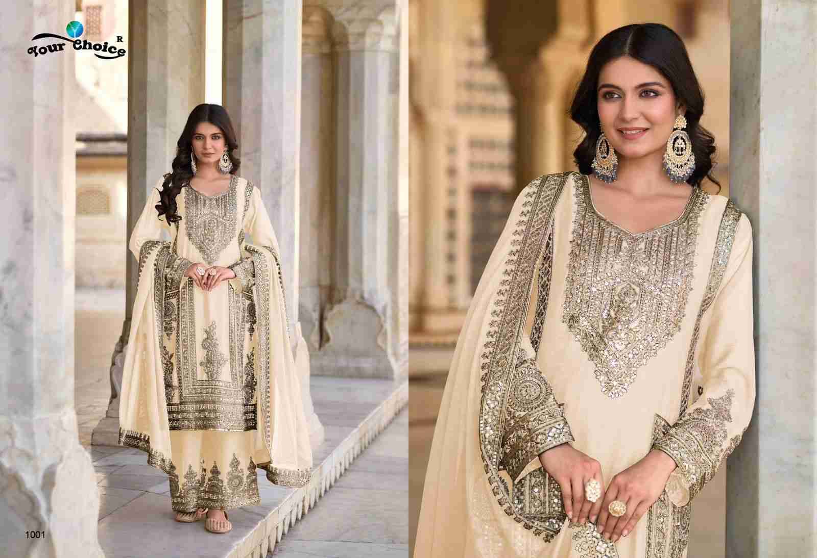 Cobra By Your Choice 1001 To 1002 Series Sharara Suits Beautiful Fancy Colorful Stylish Party Wear & Occasional Wear Pure Chinnon Dresses At Wholesale Price