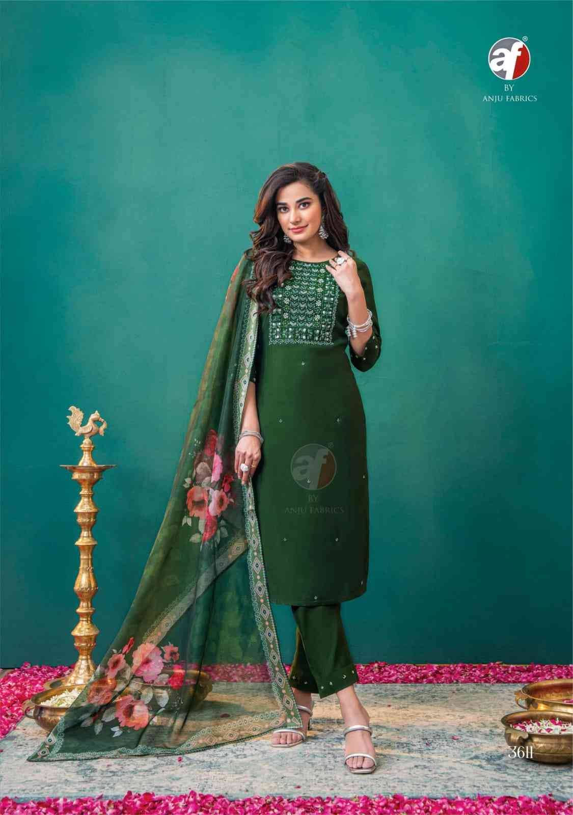 Nakhrali Vol-4 By Anju Fabrics 3611 To 3616 Series Designer Festive Suits Beautiful Stylish Fancy Colorful Party Wear & Occasional Wear Modal Silk Dresses At Wholesale Price