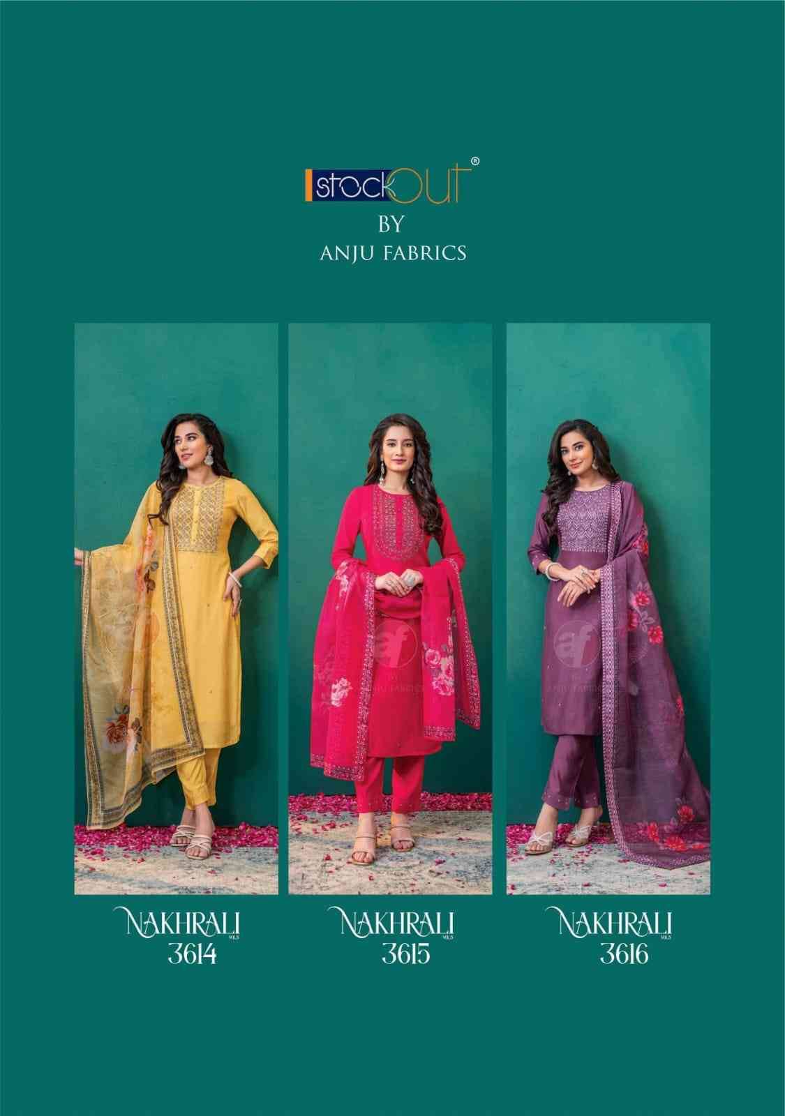 Nakhrali Vol-4 By Anju Fabrics 3611 To 3616 Series Designer Festive Suits Beautiful Stylish Fancy Colorful Party Wear & Occasional Wear Modal Silk Dresses At Wholesale Price