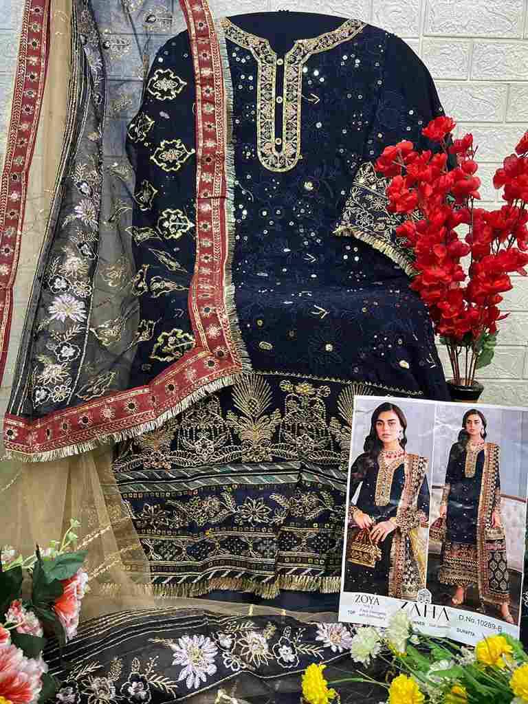 Zoya Vol-3 By Zaha 10289-A To 10289-D Series Designer Pakistani Suits Beautiful Stylish Fancy Colorful Party Wear & Occasional Wear Faux Georgette Embroidered Dresses At Wholesale Price