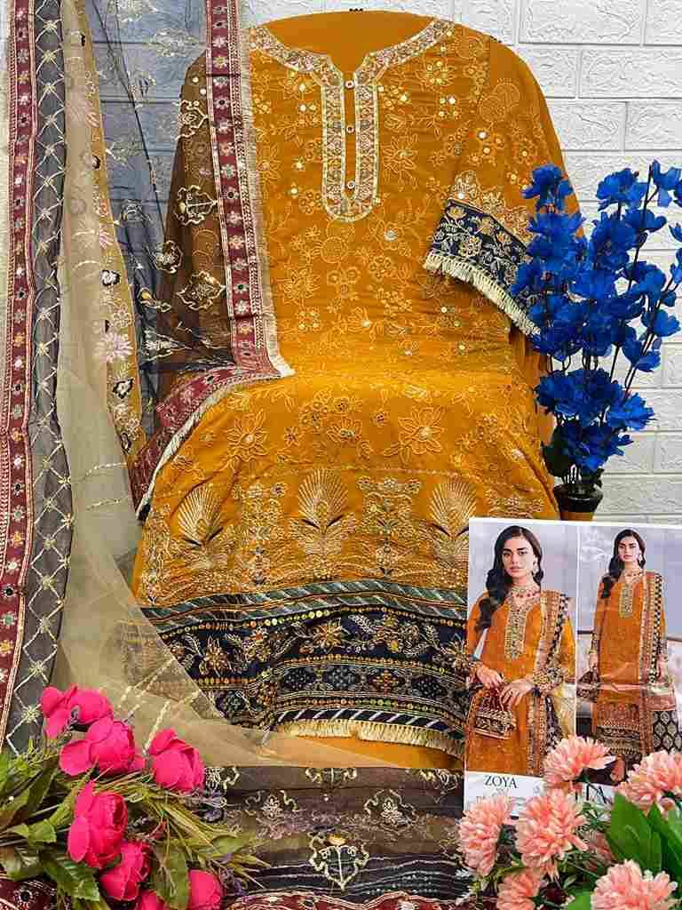 Zoya Vol-3 By Zaha 10289-A To 10289-D Series Designer Pakistani Suits Beautiful Stylish Fancy Colorful Party Wear & Occasional Wear Faux Georgette Embroidered Dresses At Wholesale Price